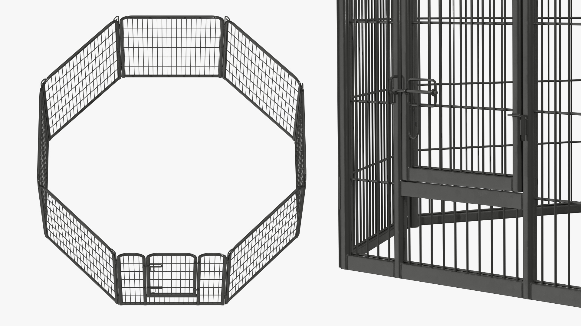 3D Octagonal Playpen for Dogs