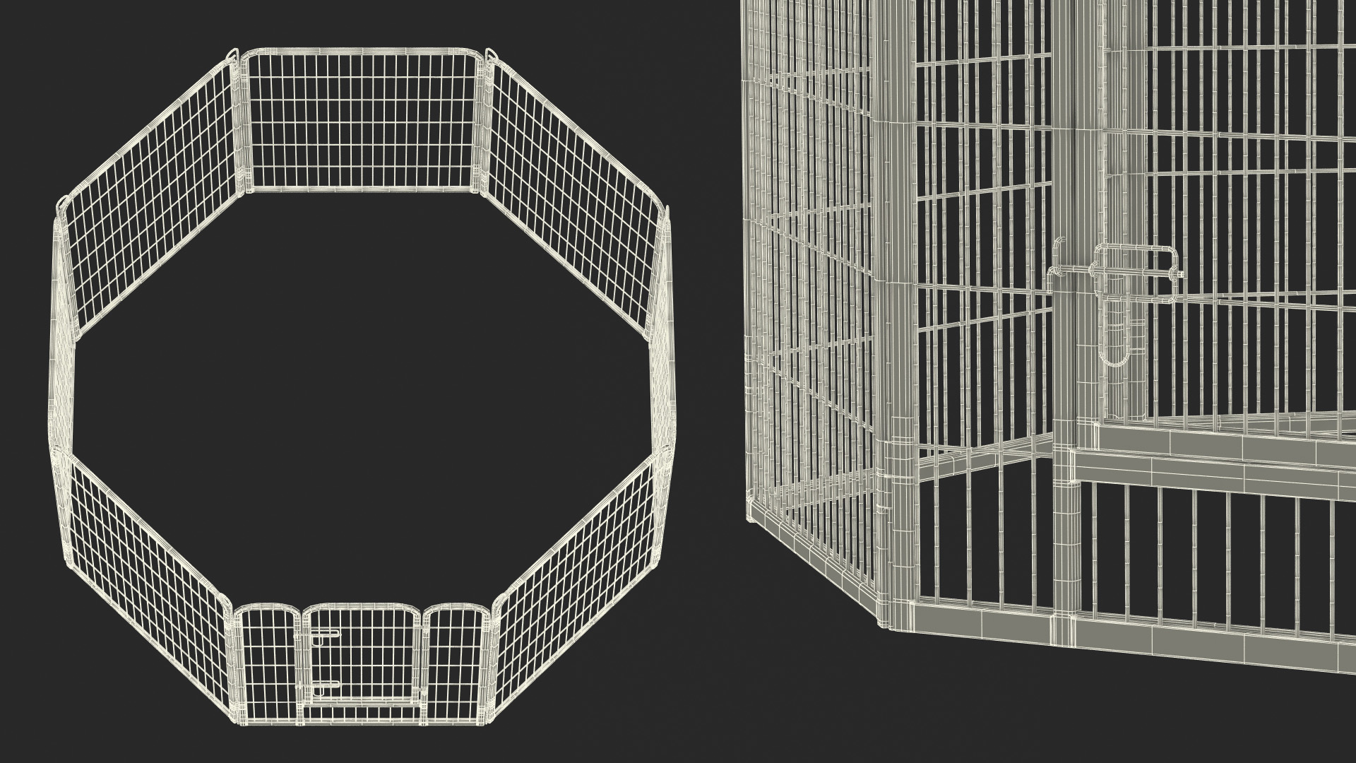 3D Octagonal Playpen for Dogs