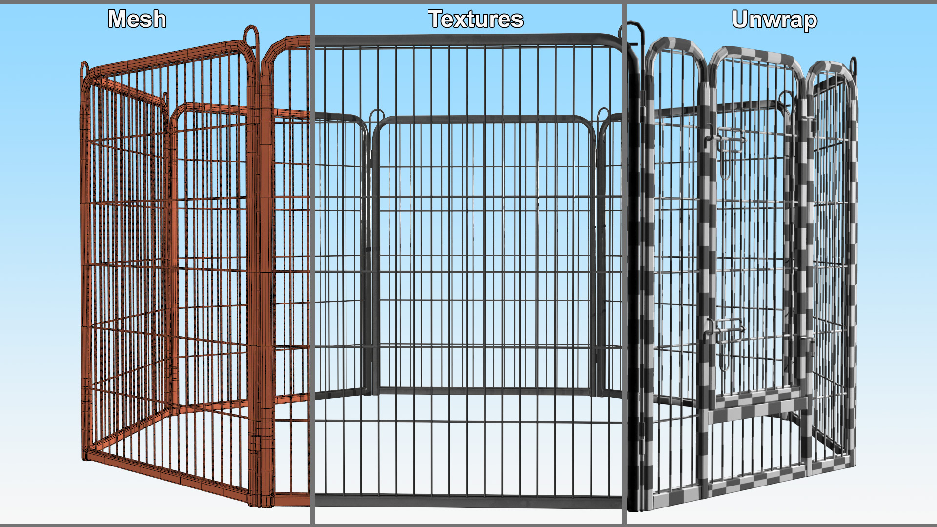 3D Octagonal Playpen for Dogs