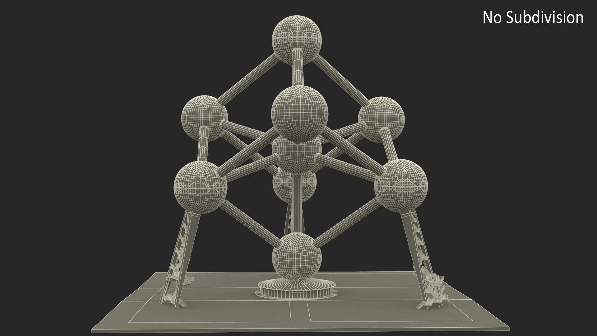 3D Atomium Building in Brussels model