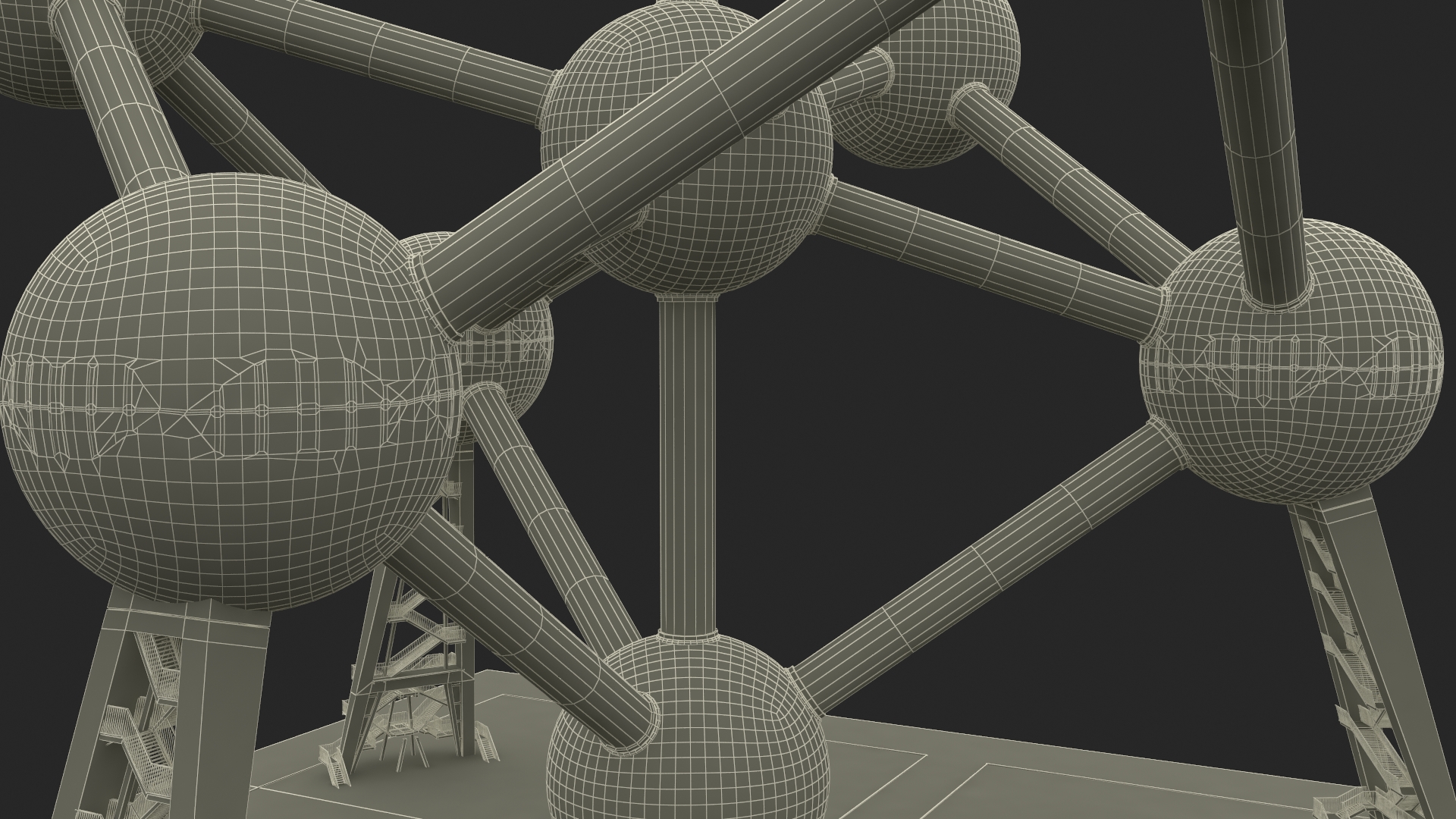 3D Atomium Building in Brussels model