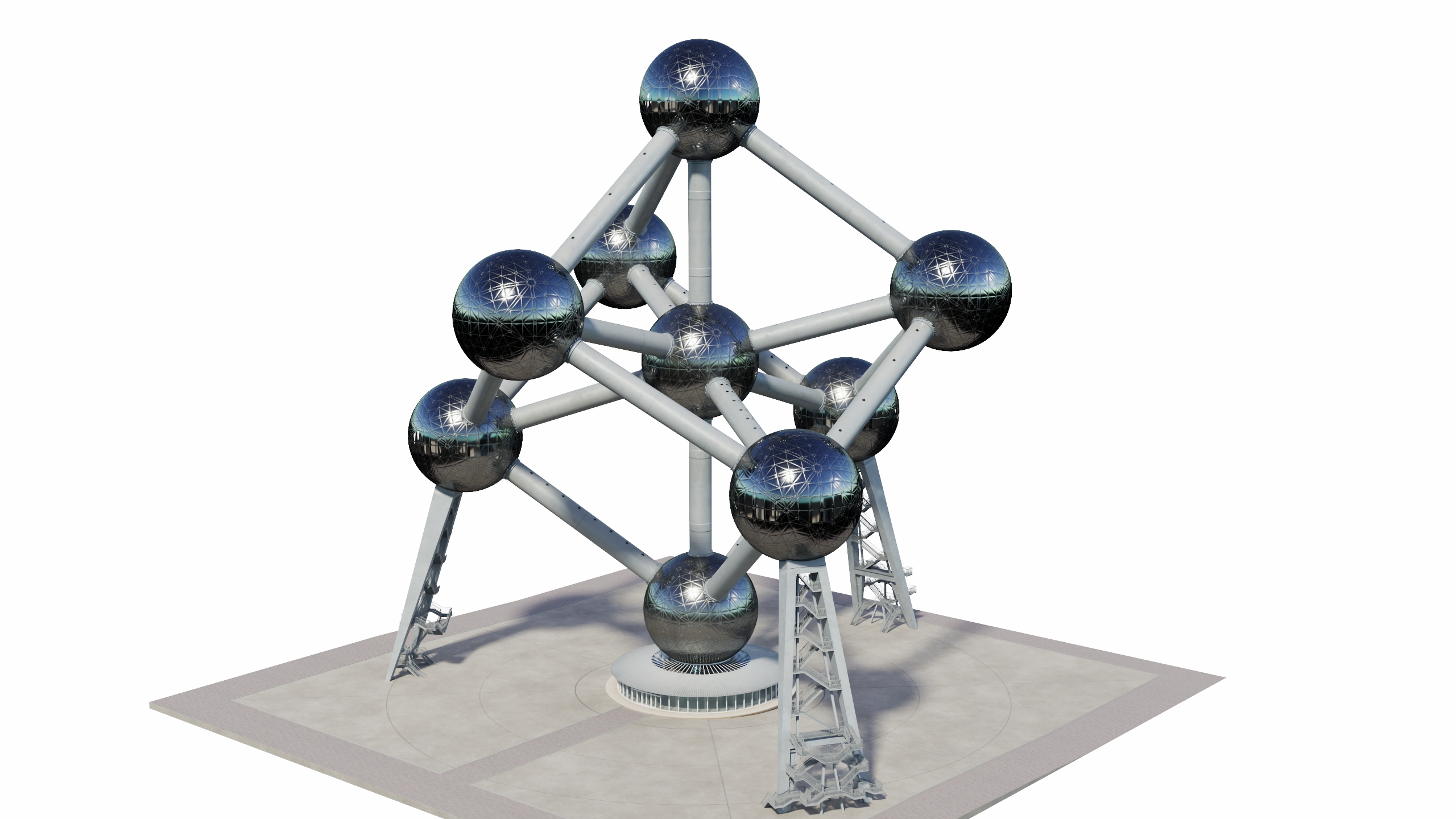 3D Atomium Building in Brussels model