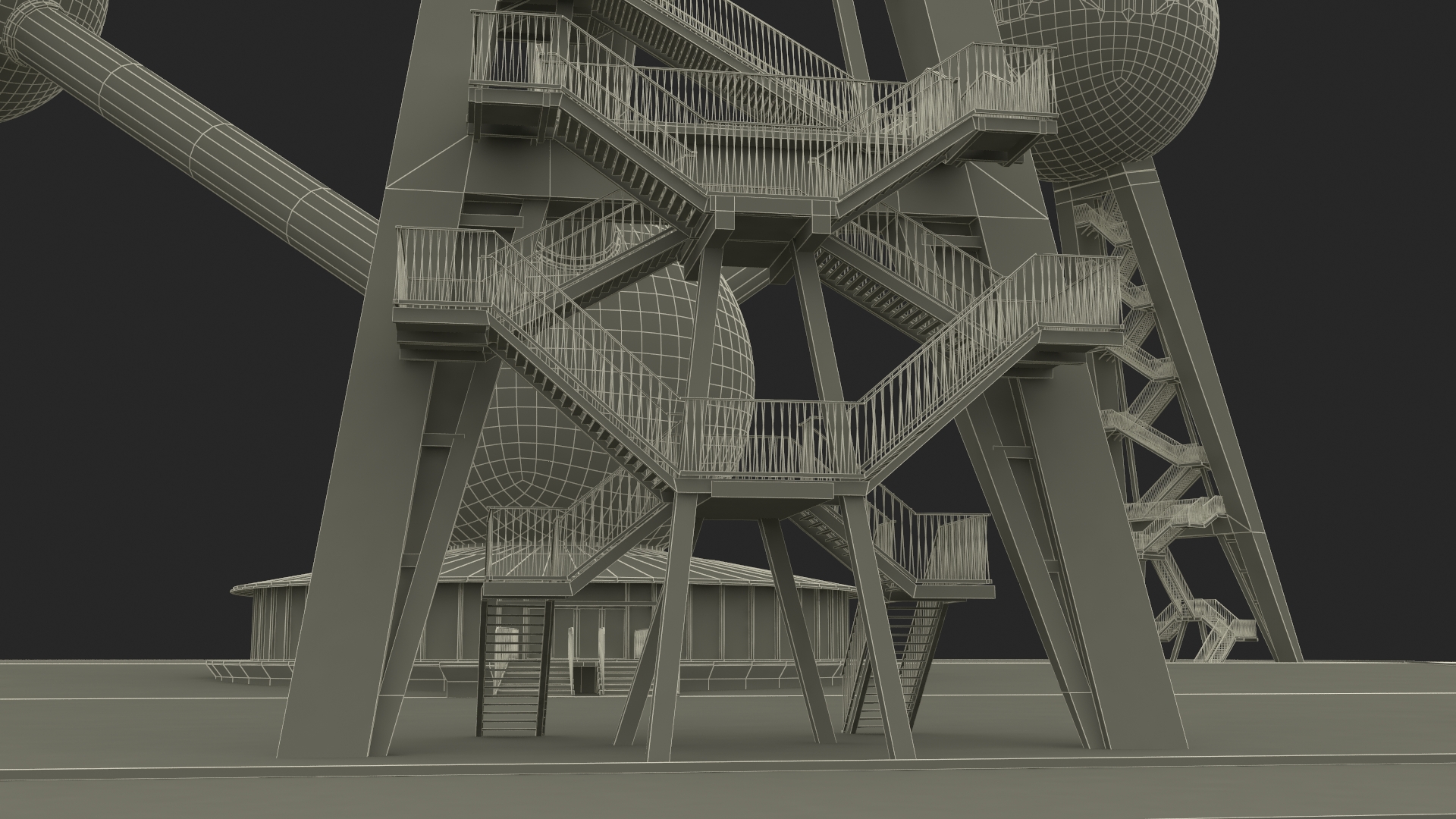 3D Atomium Building in Brussels model