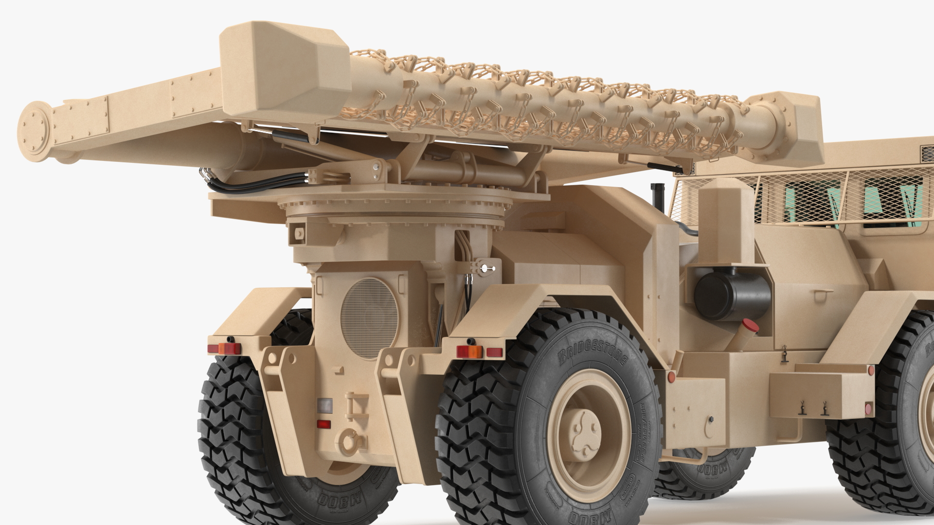 3D model Hydrema 910 Mine Clearing Vehicle Sand Rigged