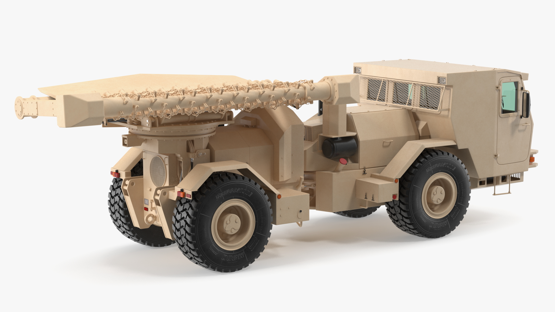 3D model Hydrema 910 Mine Clearing Vehicle Sand Rigged