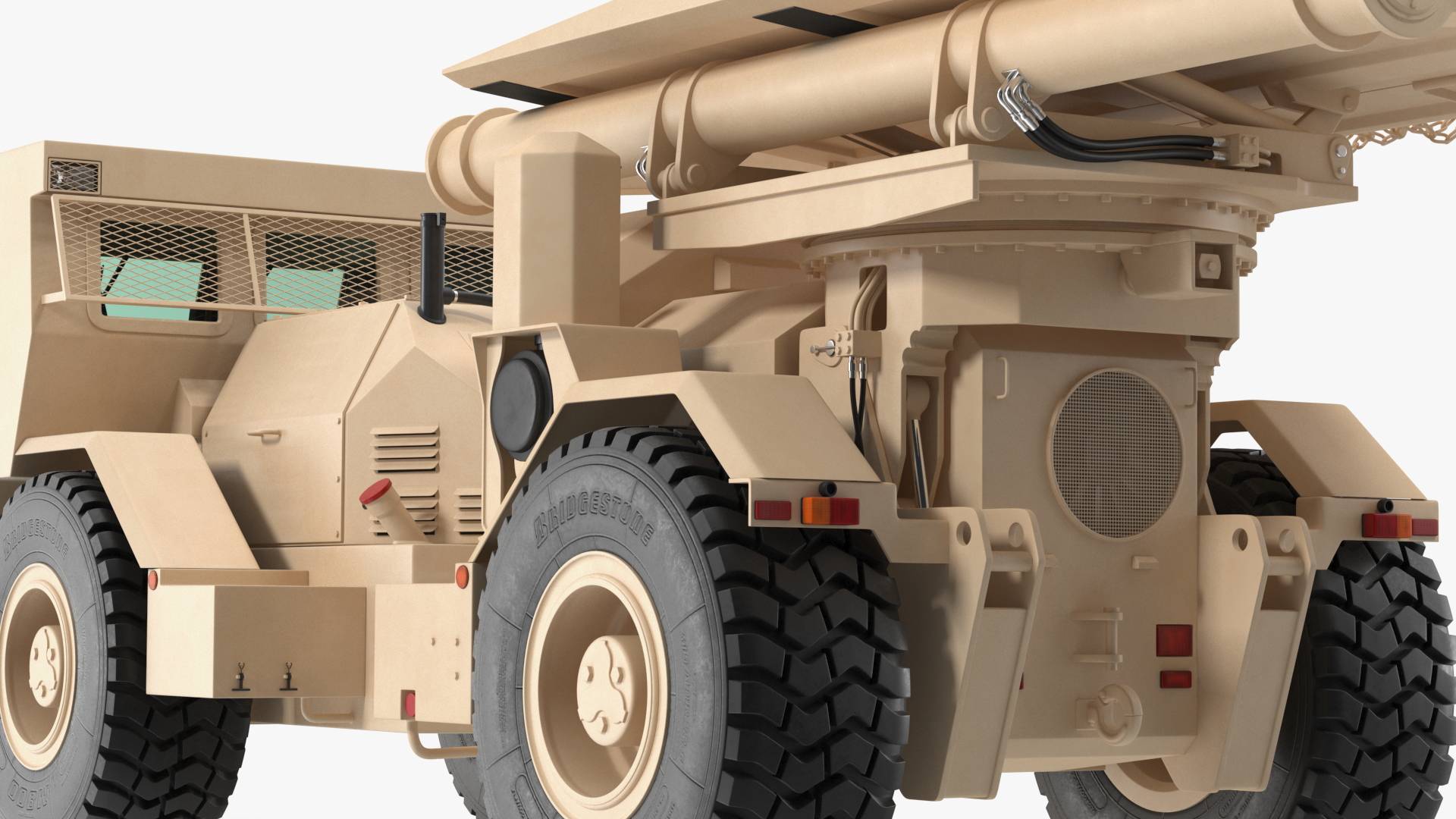 3D model Hydrema 910 Mine Clearing Vehicle Sand Rigged