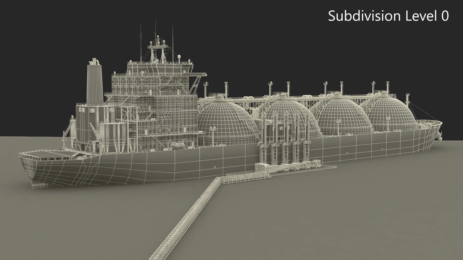 3D LNG Import Terminal with Gas Carrier Ship