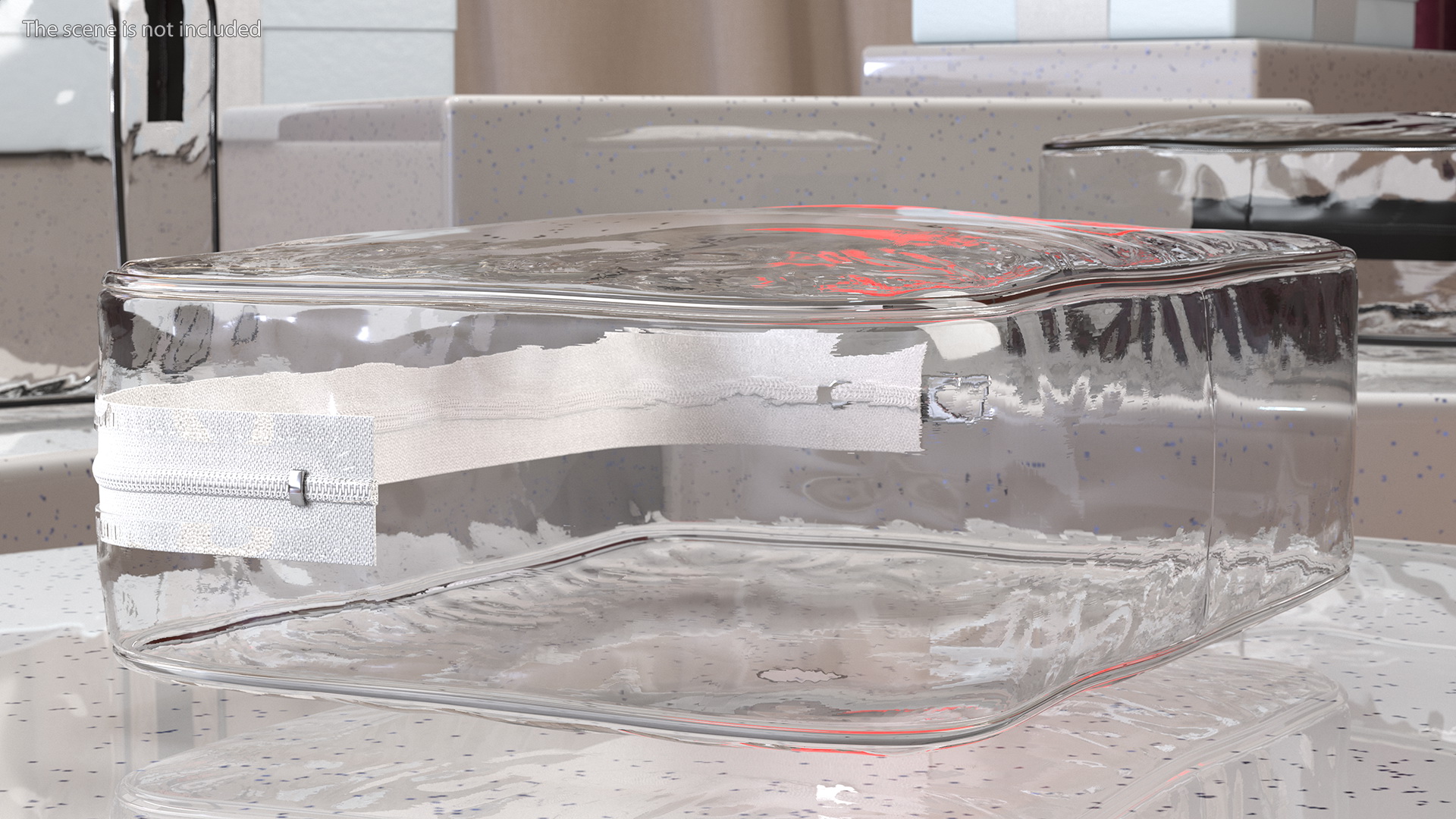 3D TSA Approved Clear Travel Cosmetic Bag model