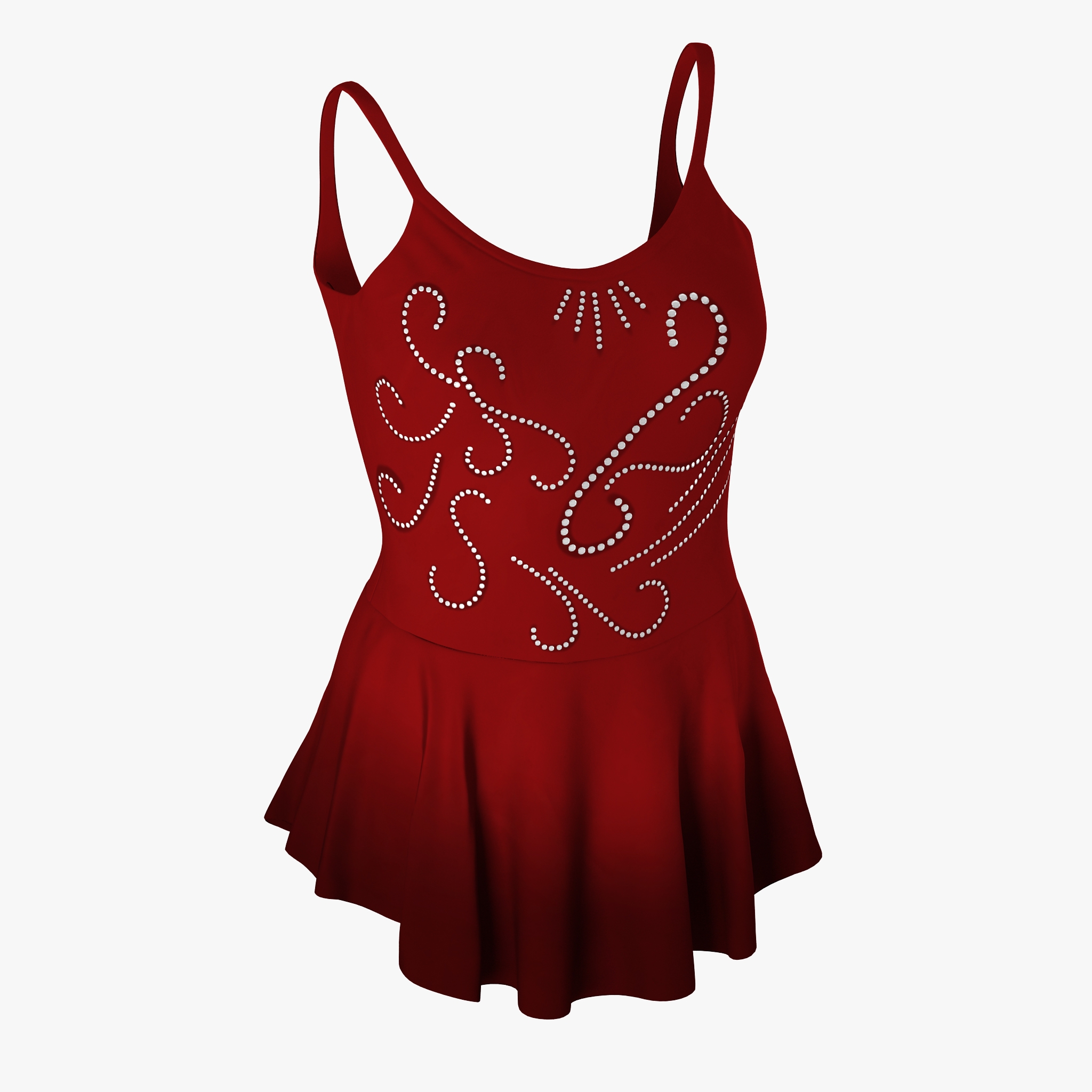 Female Figure Skater Suit 3D Model