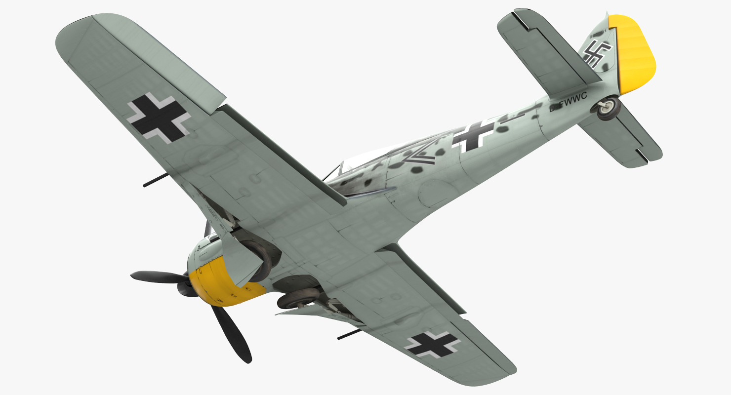 3D model German WWII Fighter Aircraft FW 190