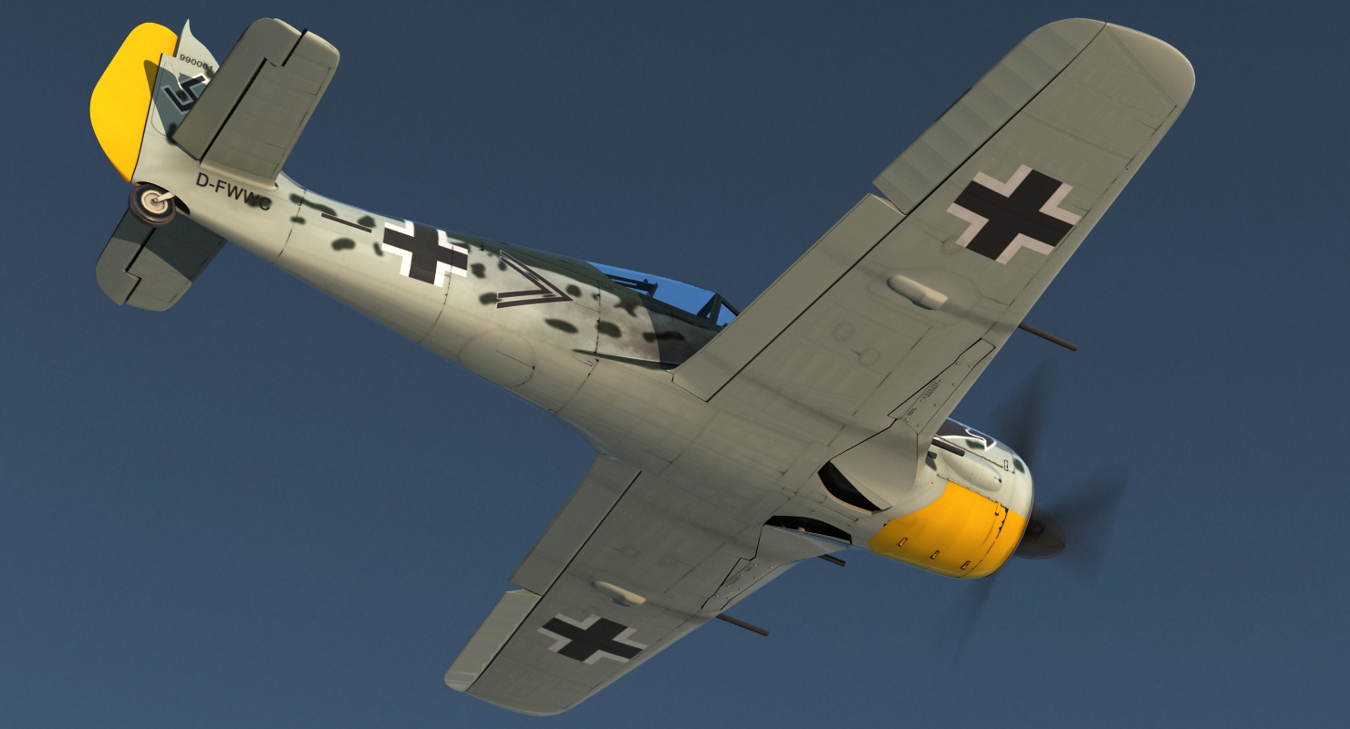 3D model German WWII Fighter Aircraft FW 190