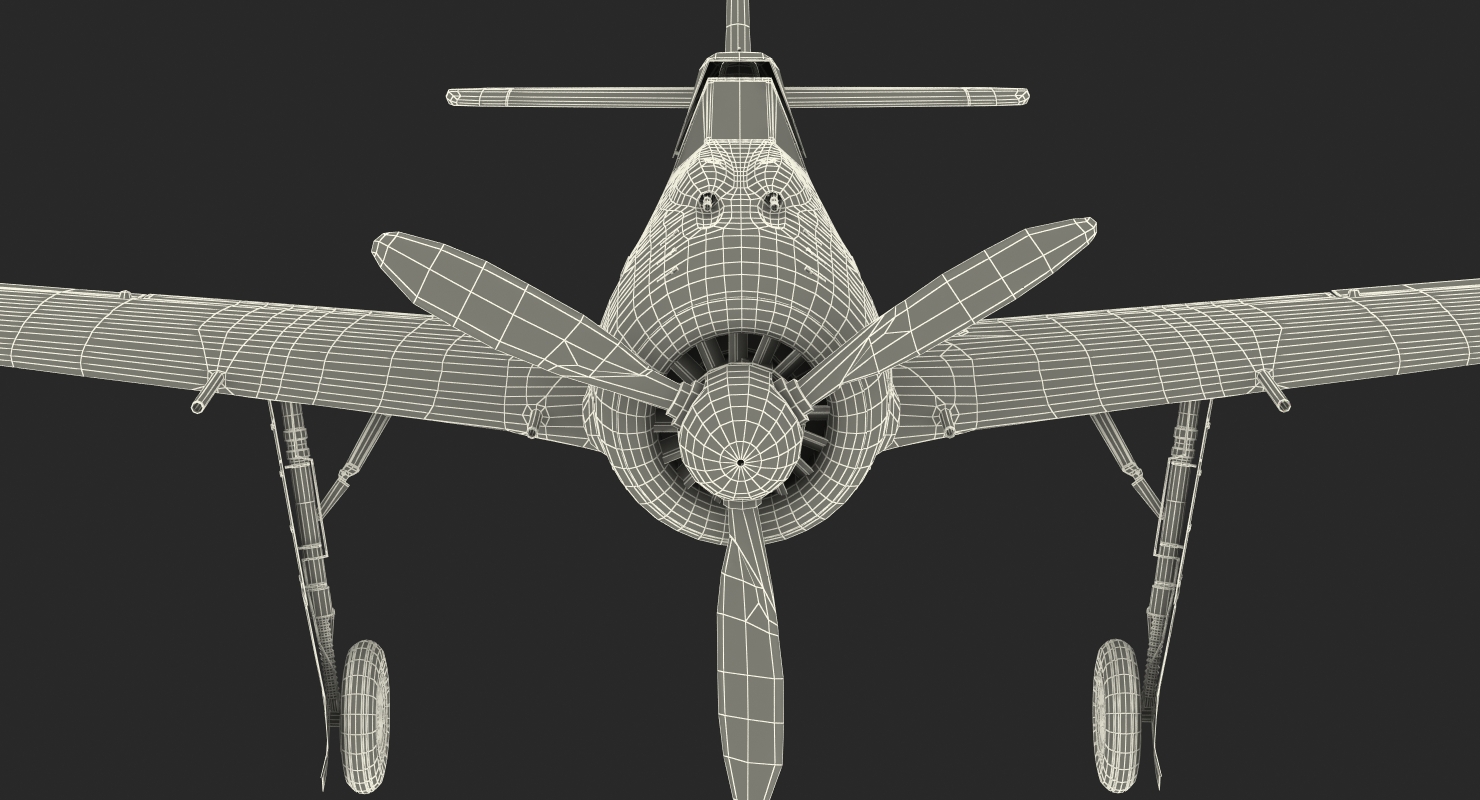 3D model German WWII Fighter Aircraft FW 190