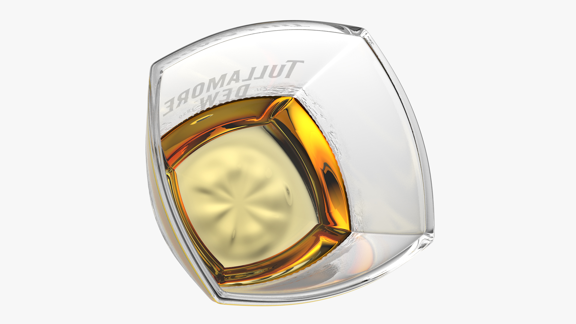3D model Tullamore Dew Misted Rocks Glass With Whiskey