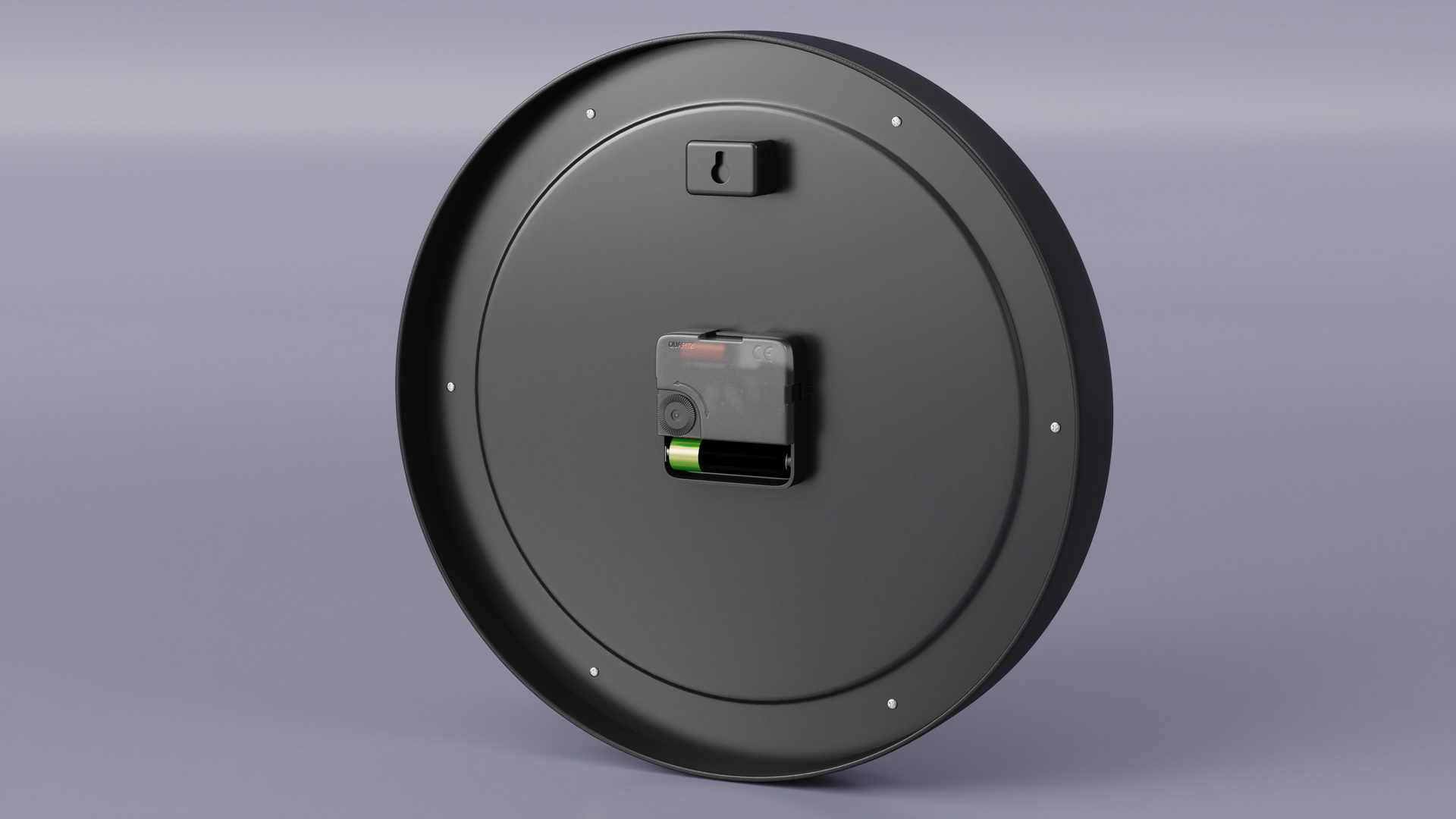 Black Classic Wall Clock 3D model