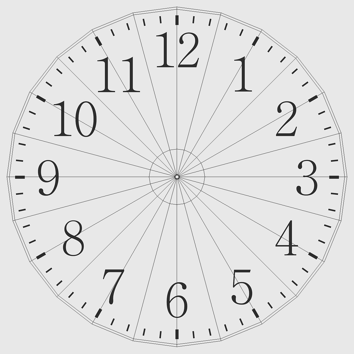 Black Classic Wall Clock 3D model