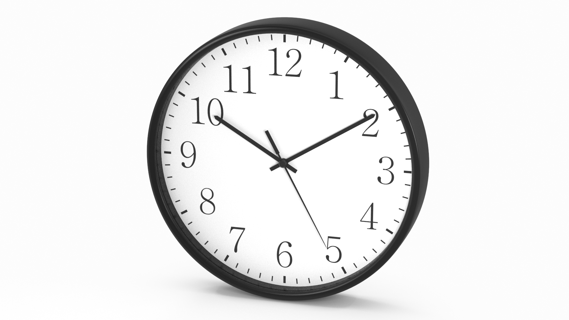 Black Classic Wall Clock 3D model