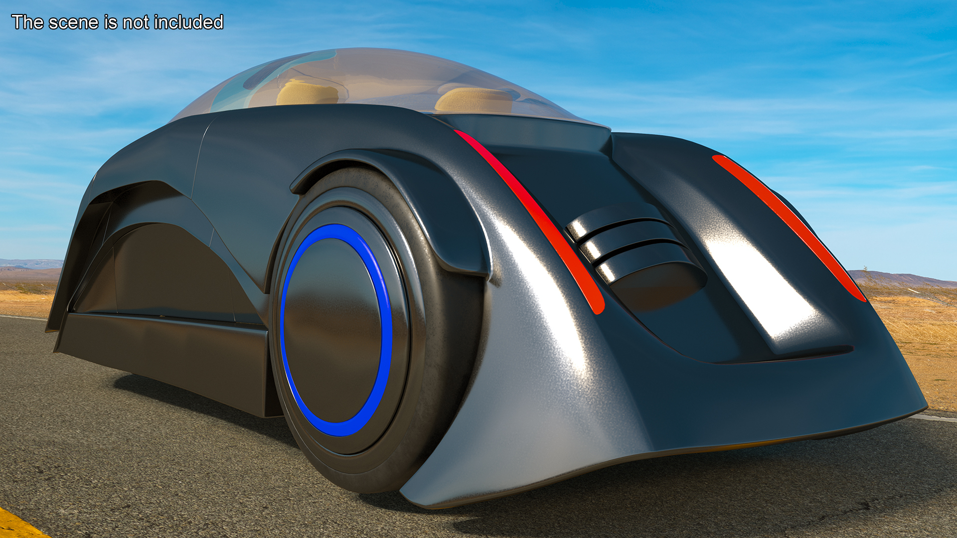 Magic Tricycle Dark Grey 3D model