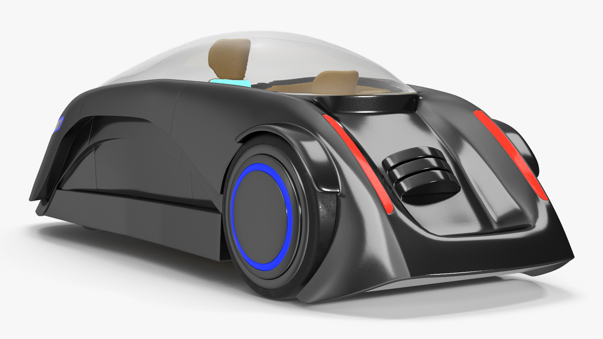 Magic Tricycle Dark Grey 3D model