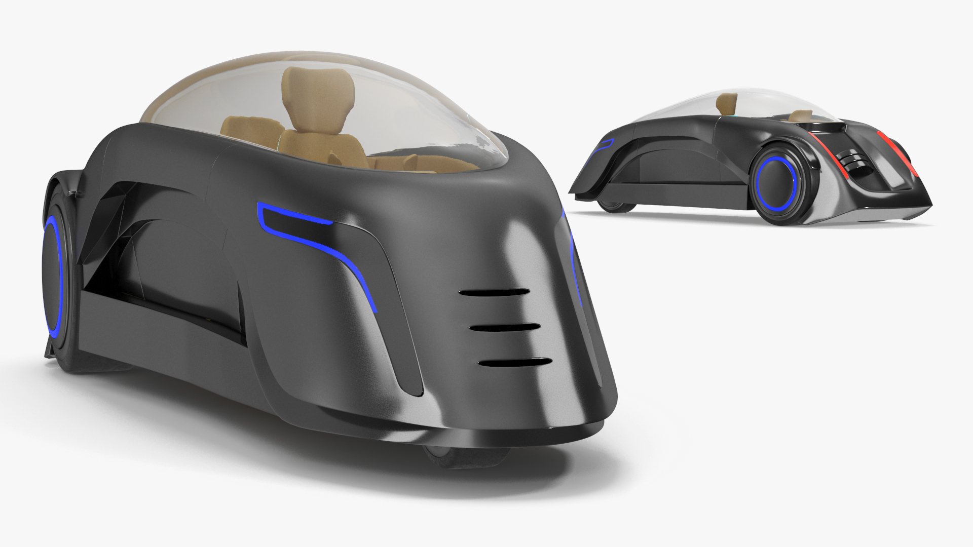 Magic Tricycle Dark Grey 3D model