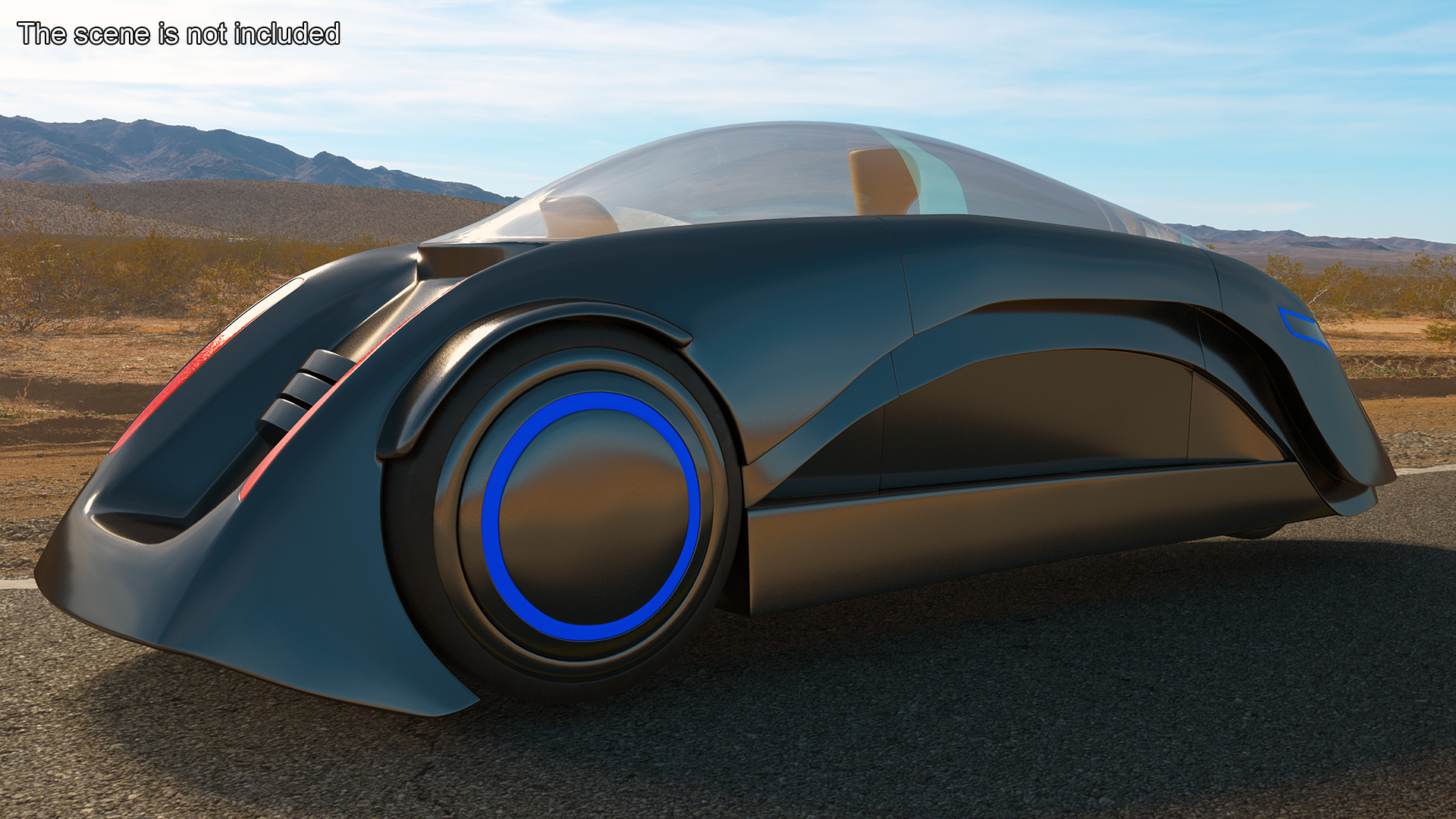 Magic Tricycle Dark Grey 3D model