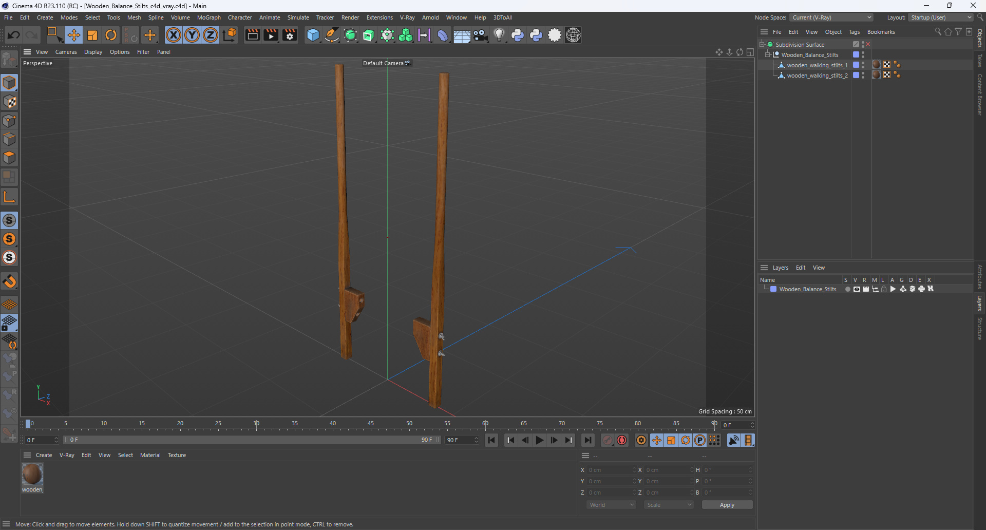 3D Wooden Balance Stilts