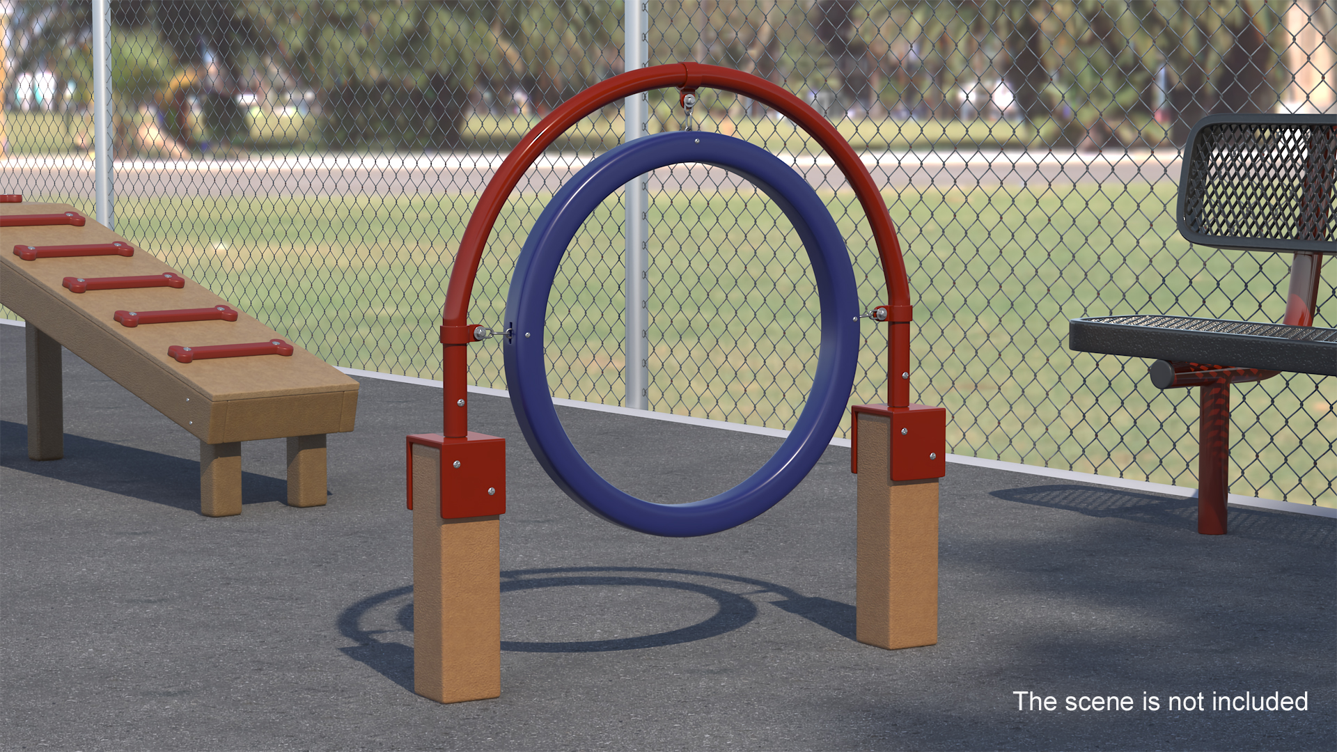 3D Red Hanging Ring for Dog Training Park model