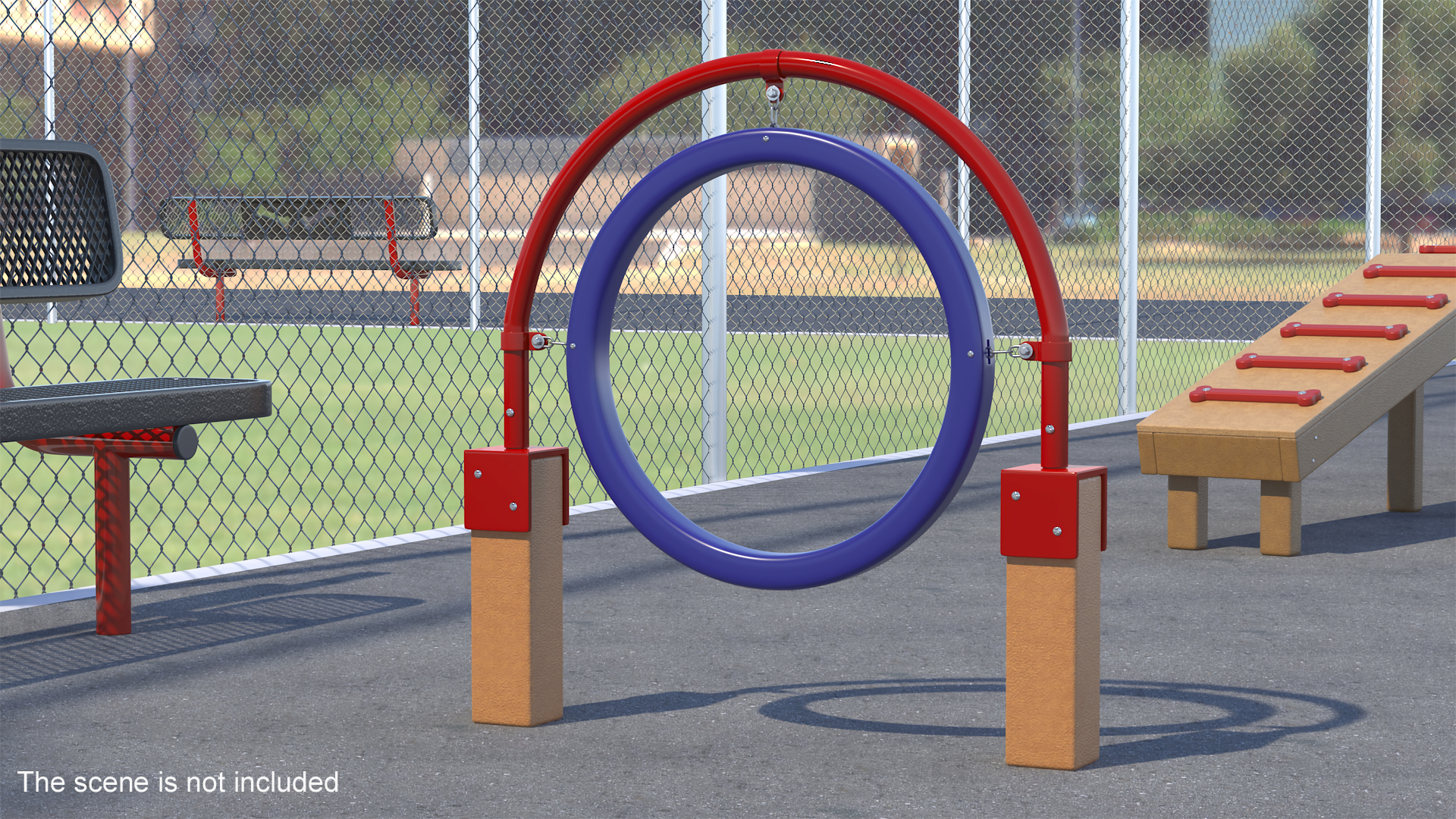 3D Red Hanging Ring for Dog Training Park model
