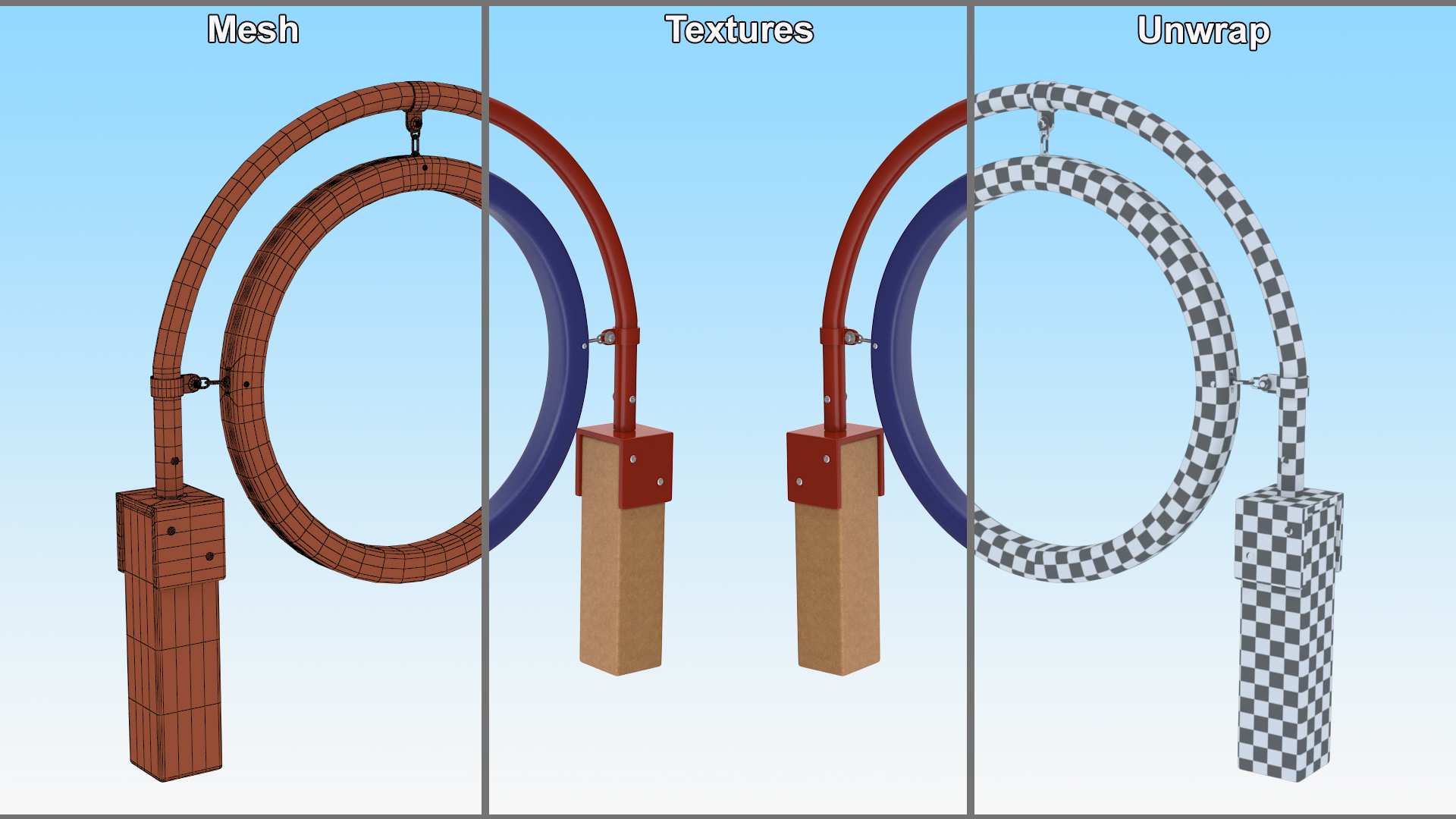 3D Red Hanging Ring for Dog Training Park model