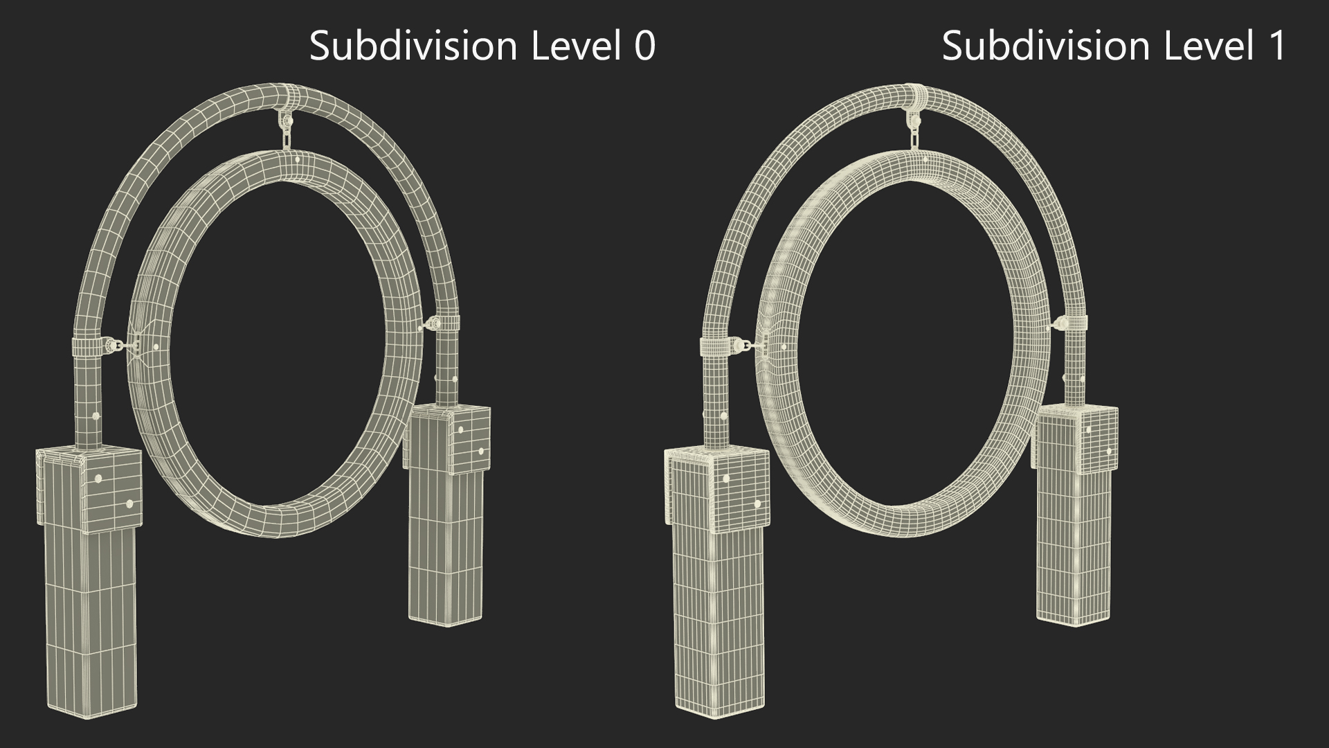 3D Red Hanging Ring for Dog Training Park model