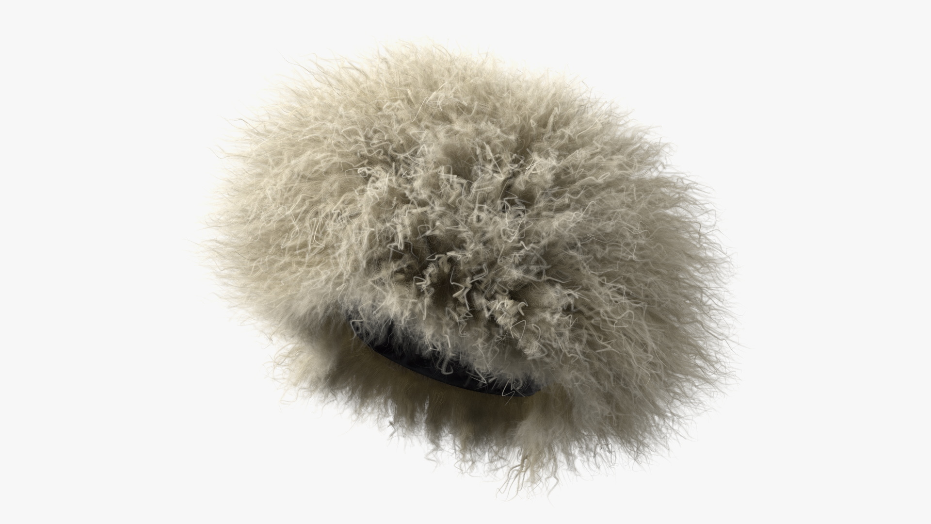 3D Papakha Caucasian Hat White Fur
