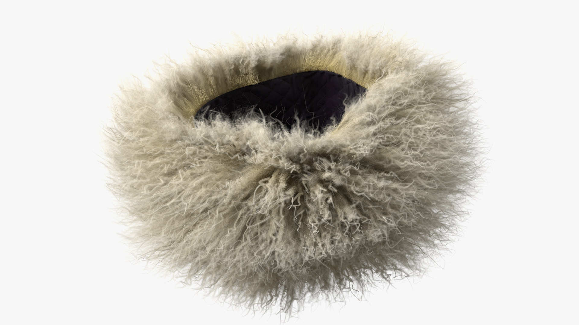 3D Papakha Caucasian Hat White Fur