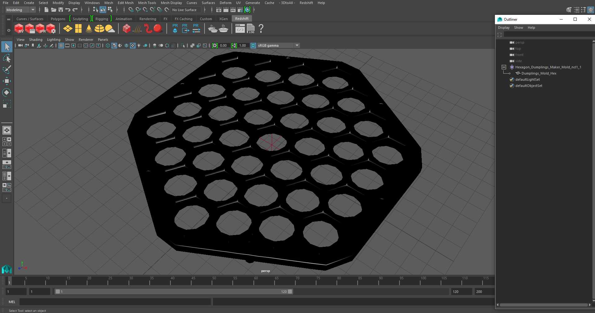 3D Hexagon Dumplings Maker Mold model