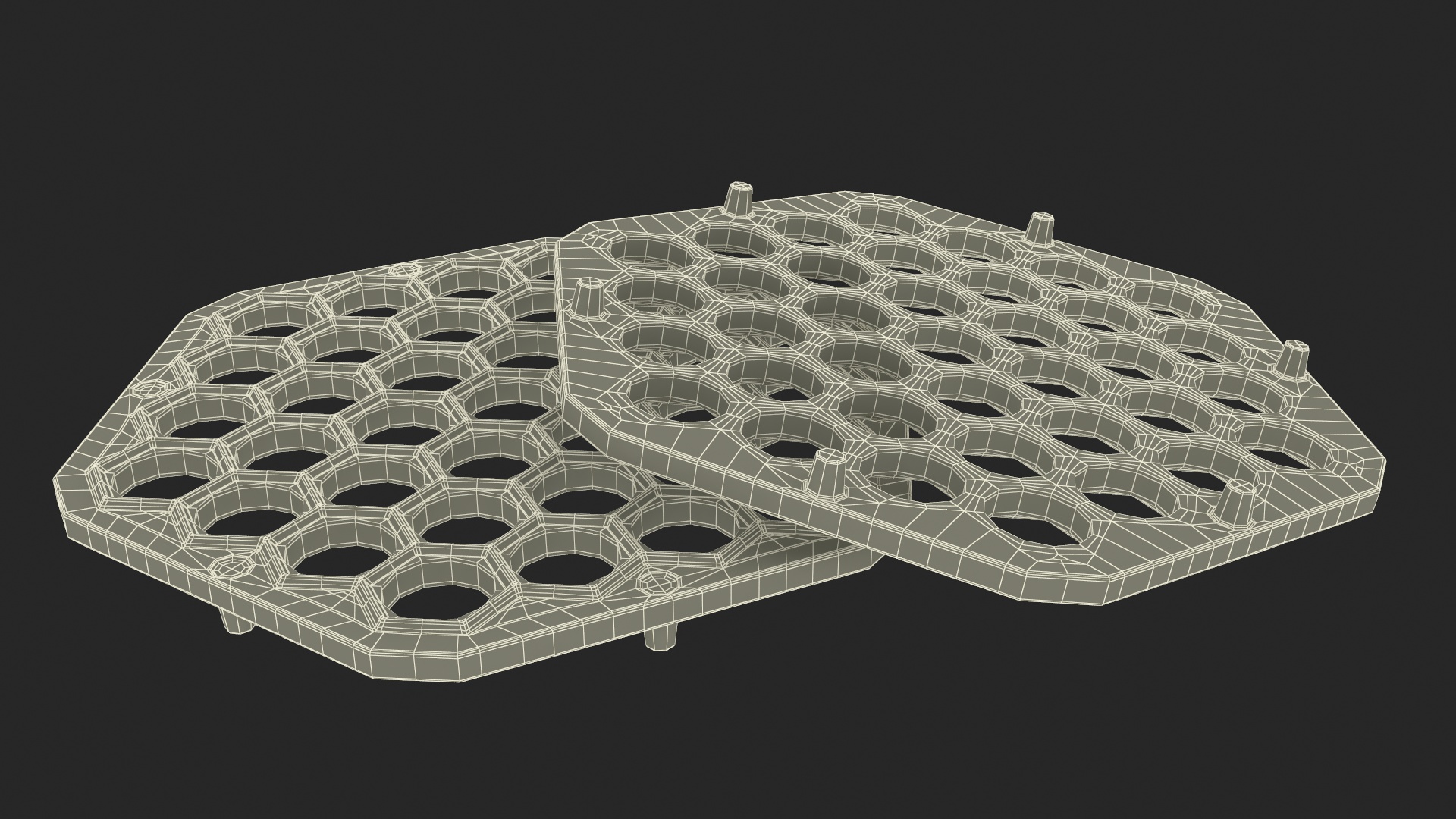 3D Hexagon Dumplings Maker Mold model