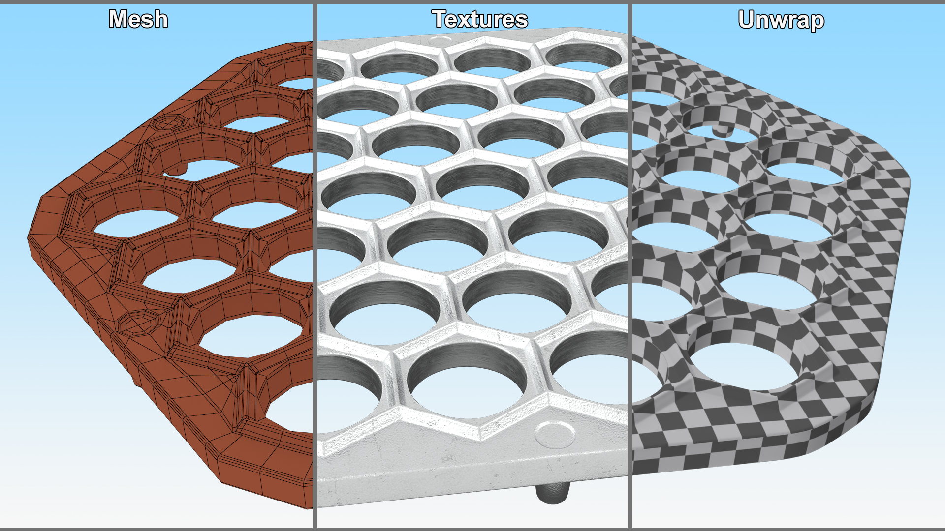 3D Hexagon Dumplings Maker Mold model