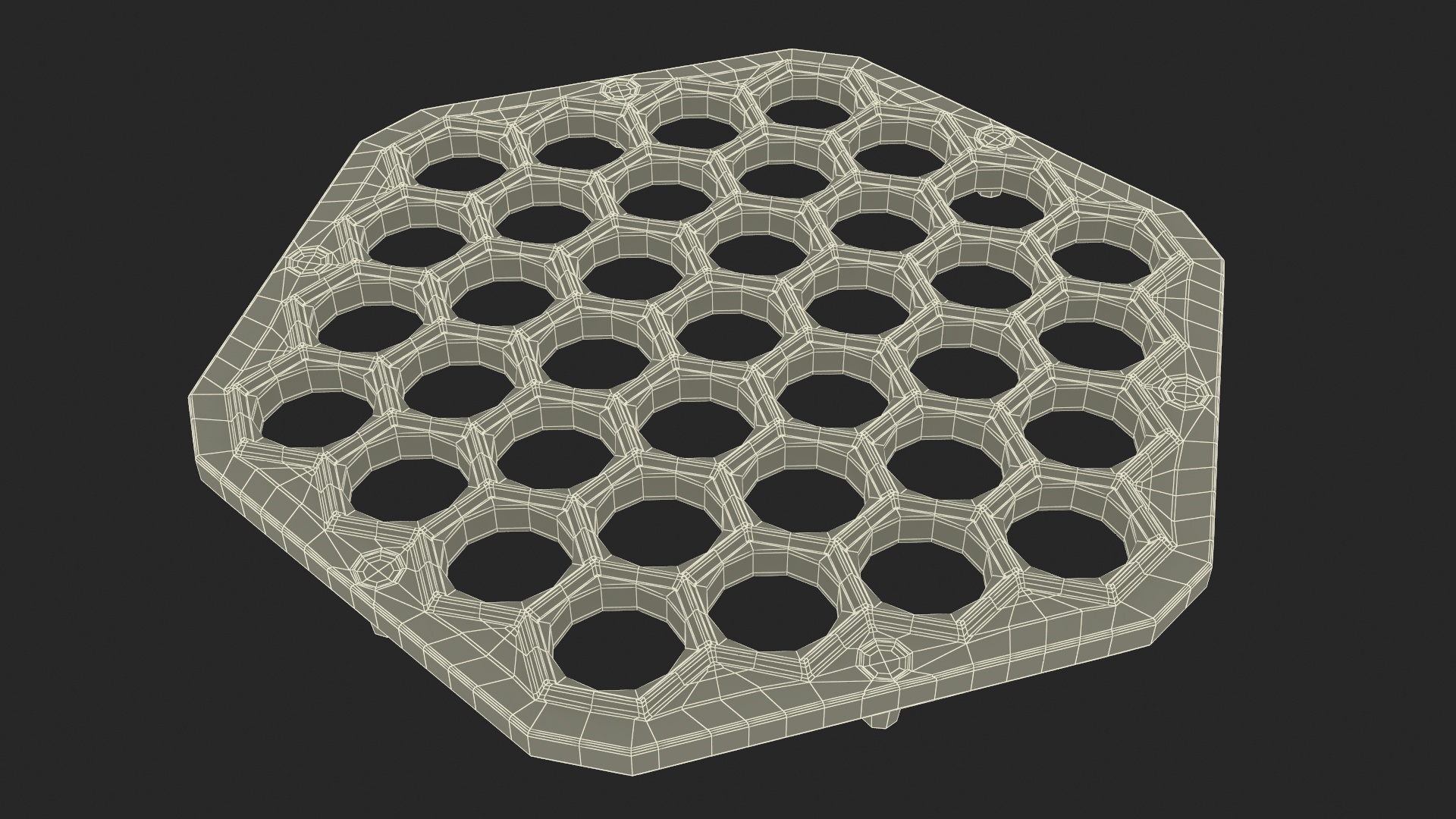 3D Hexagon Dumplings Maker Mold model