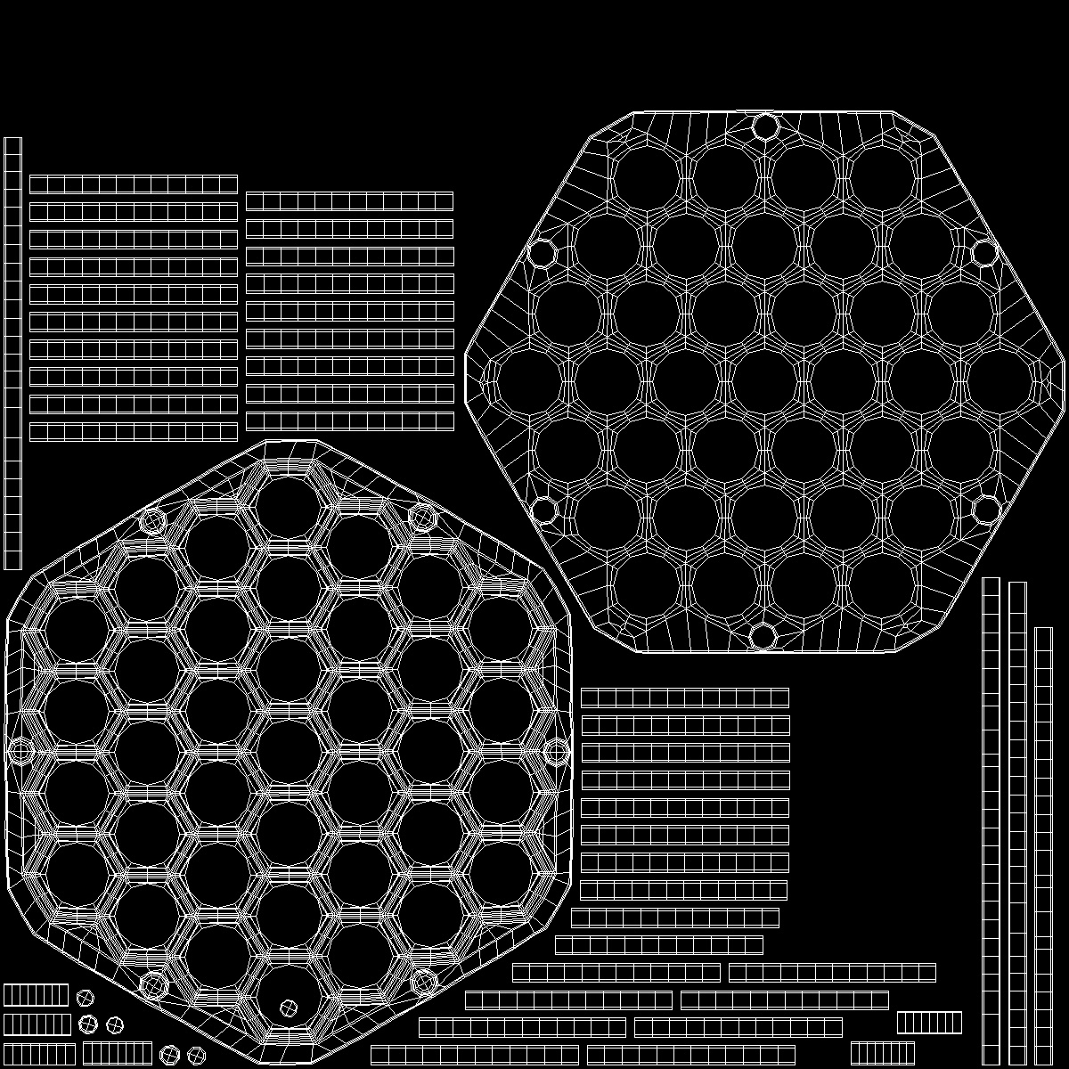 3D Hexagon Dumplings Maker Mold model