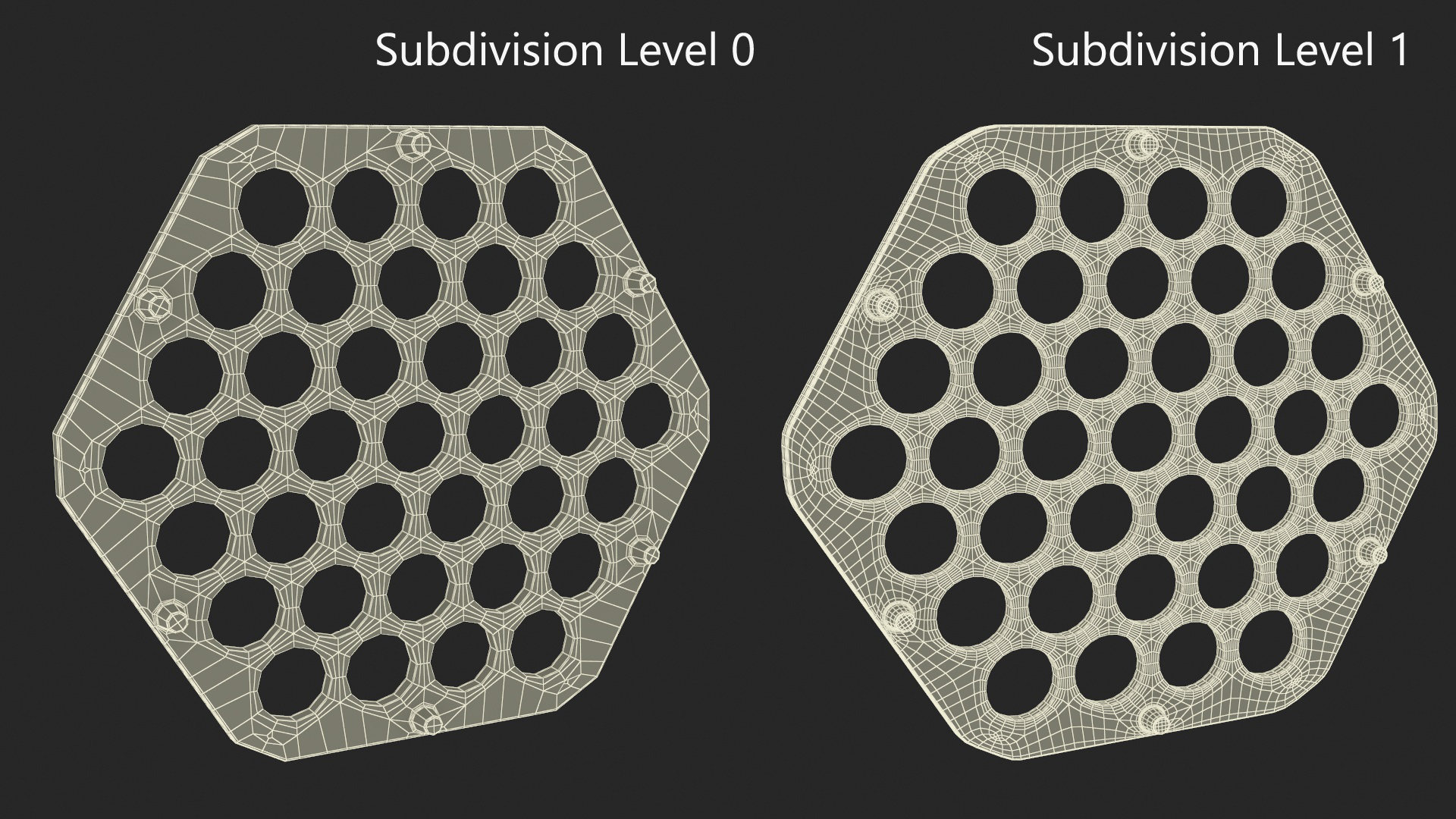 3D Hexagon Dumplings Maker Mold model