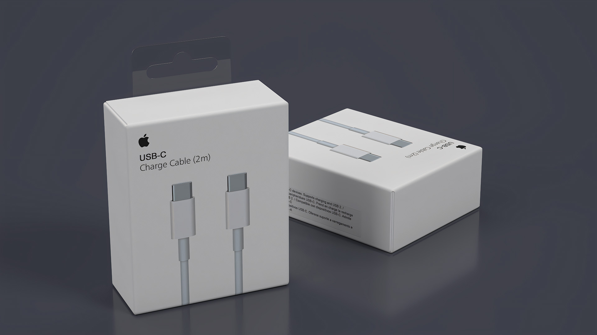 Apple USB-C Charge Cable Packaging 3D model