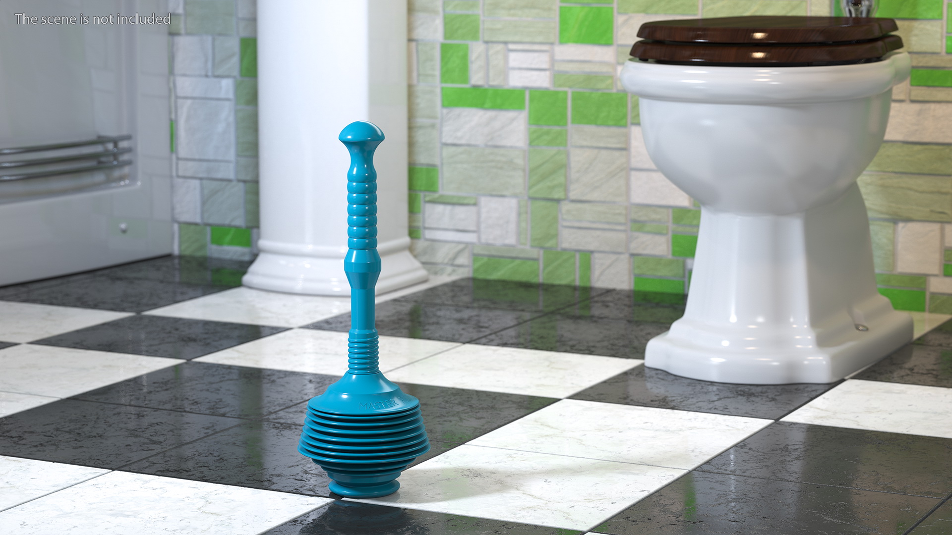 3D Accordion Toilet Plunger Folded