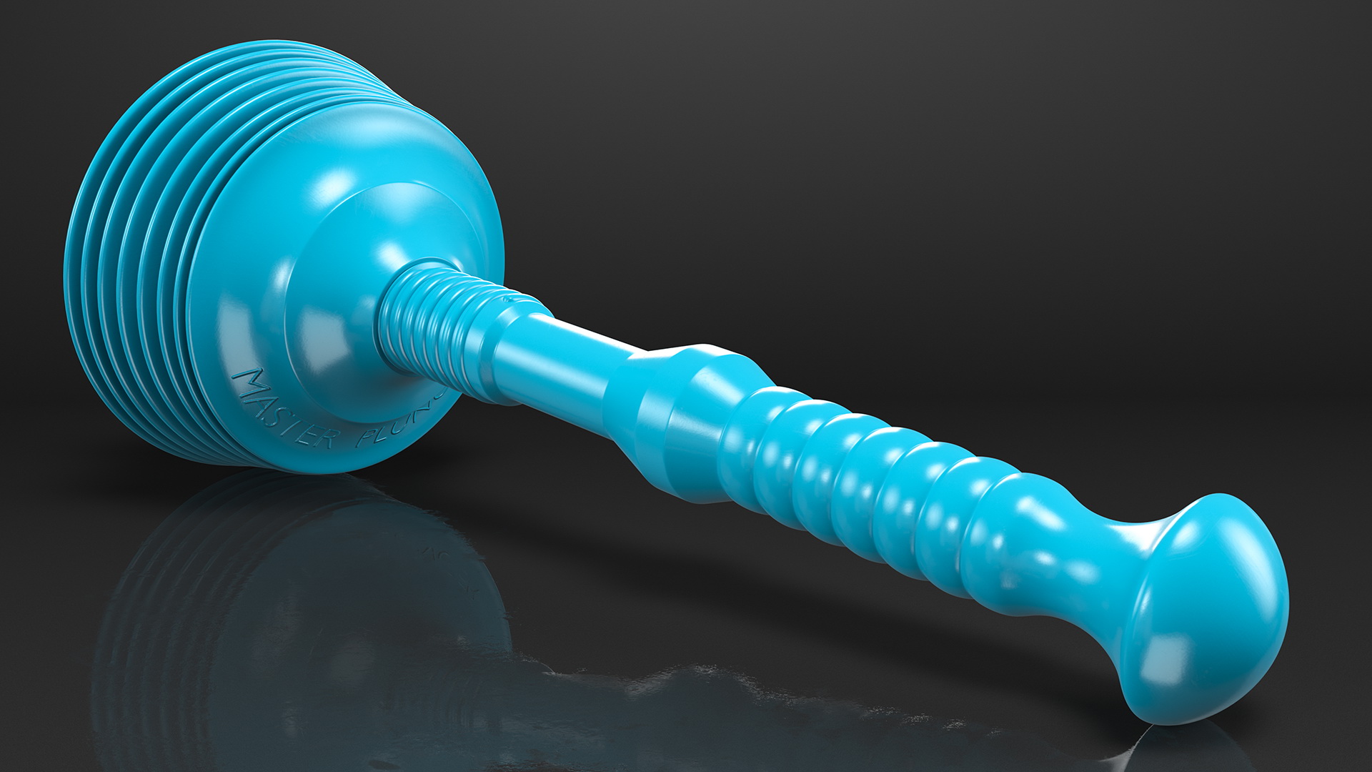 3D Accordion Toilet Plunger Folded
