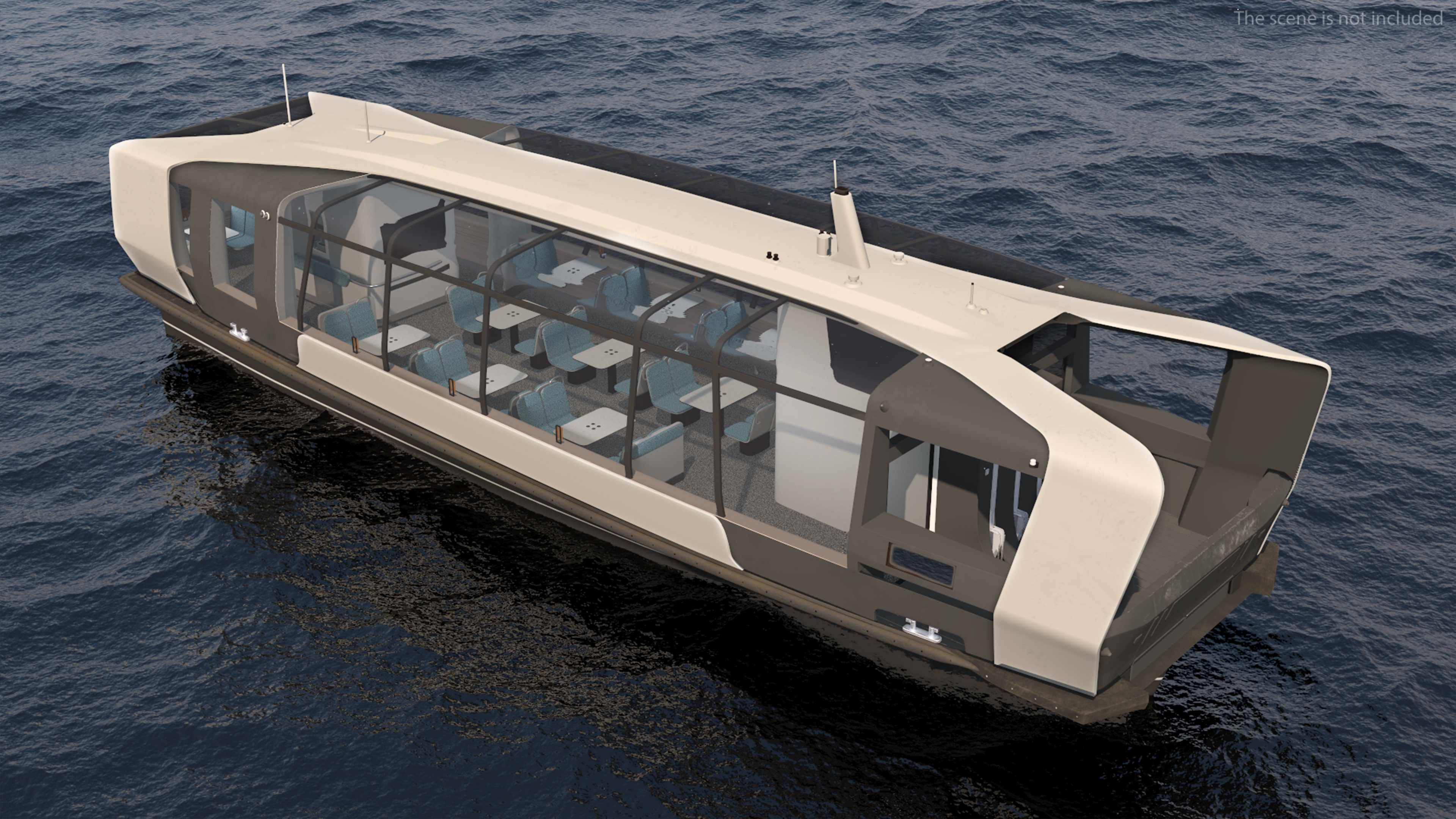 3D model Futuristic Electric River Tram