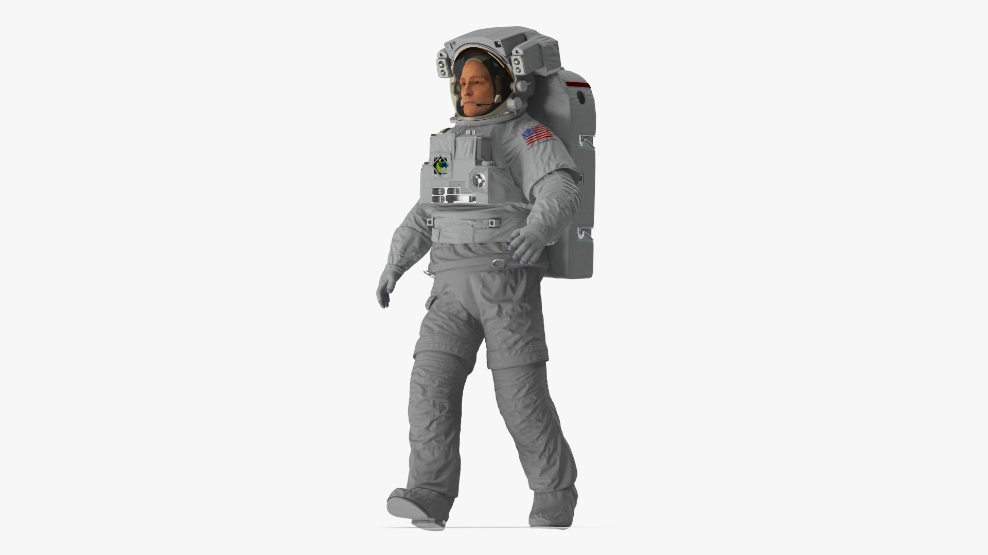 NASA Astronaut Extravehicular Mobility Suit Rigged for Maya 3D model