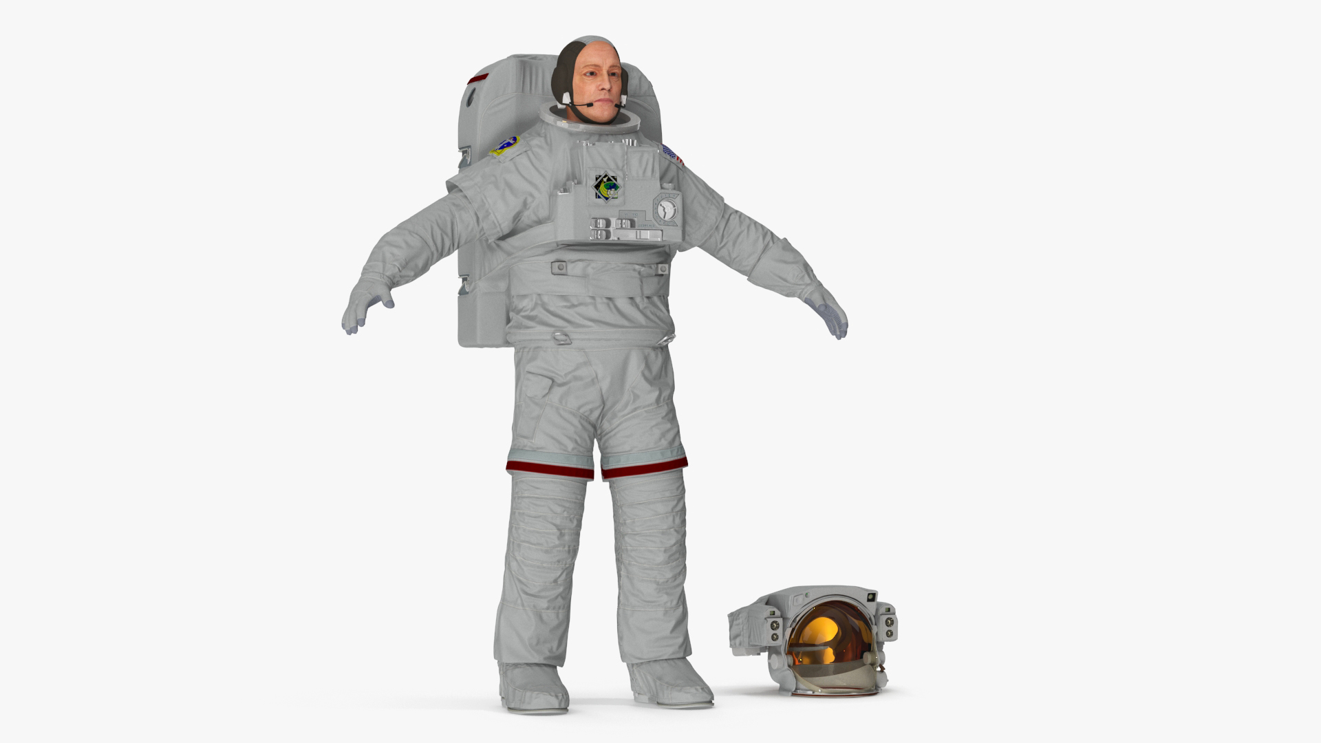 NASA Astronaut Extravehicular Mobility Suit Rigged for Maya 3D model