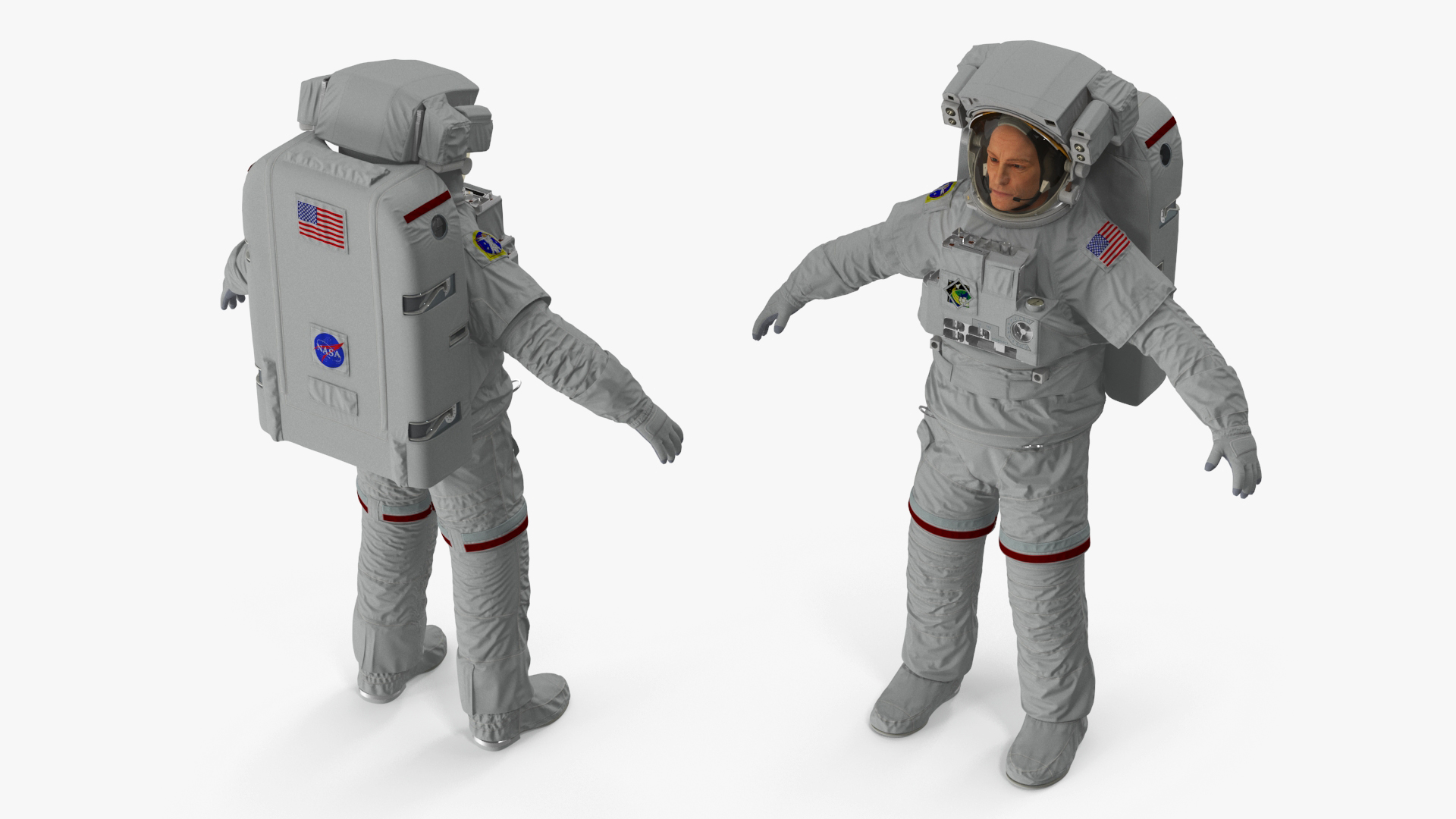 NASA Astronaut Extravehicular Mobility Suit Rigged for Maya 3D model