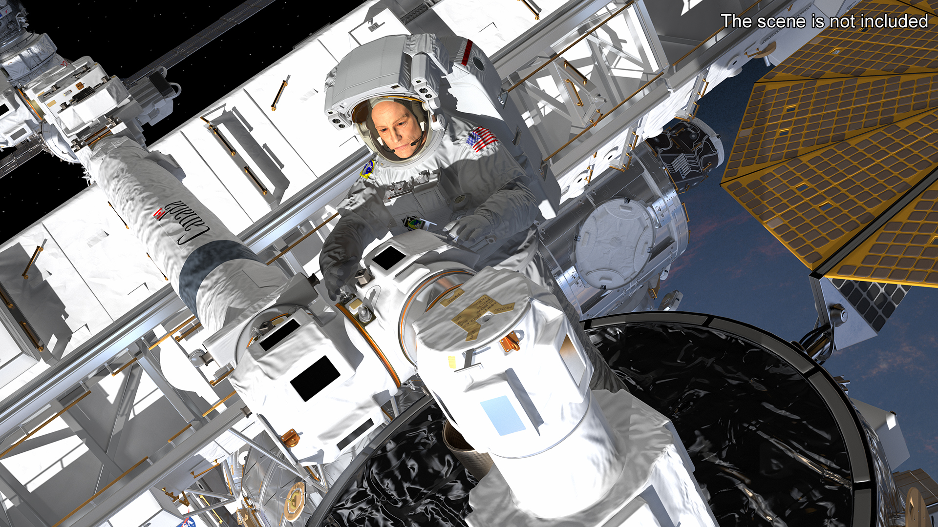 NASA Astronaut Extravehicular Mobility Suit Rigged for Maya 3D model
