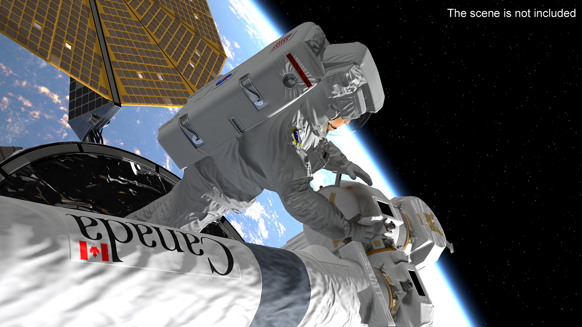 NASA Astronaut Extravehicular Mobility Suit Rigged for Maya 3D model