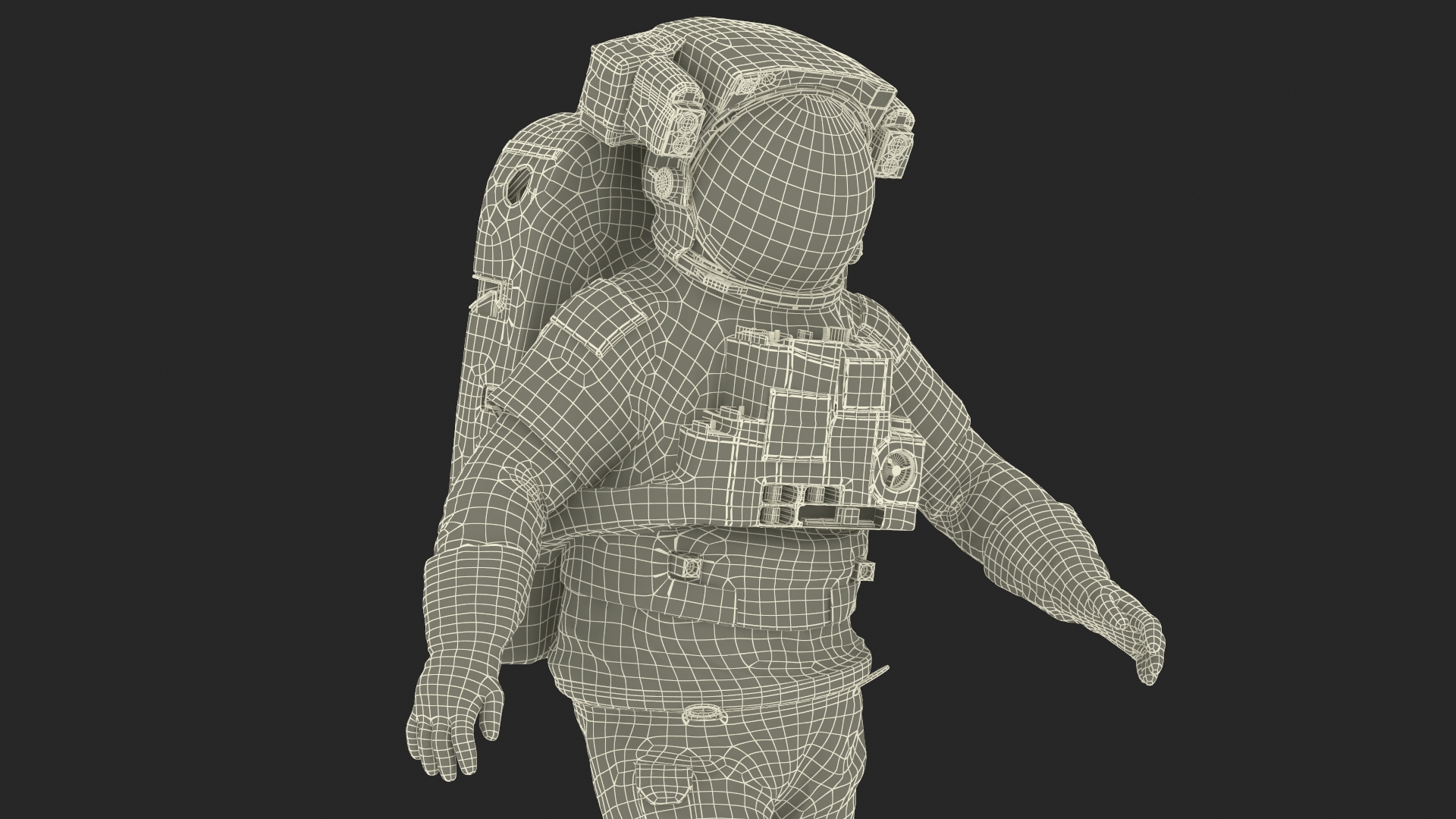 NASA Astronaut Extravehicular Mobility Suit Rigged for Maya 3D model