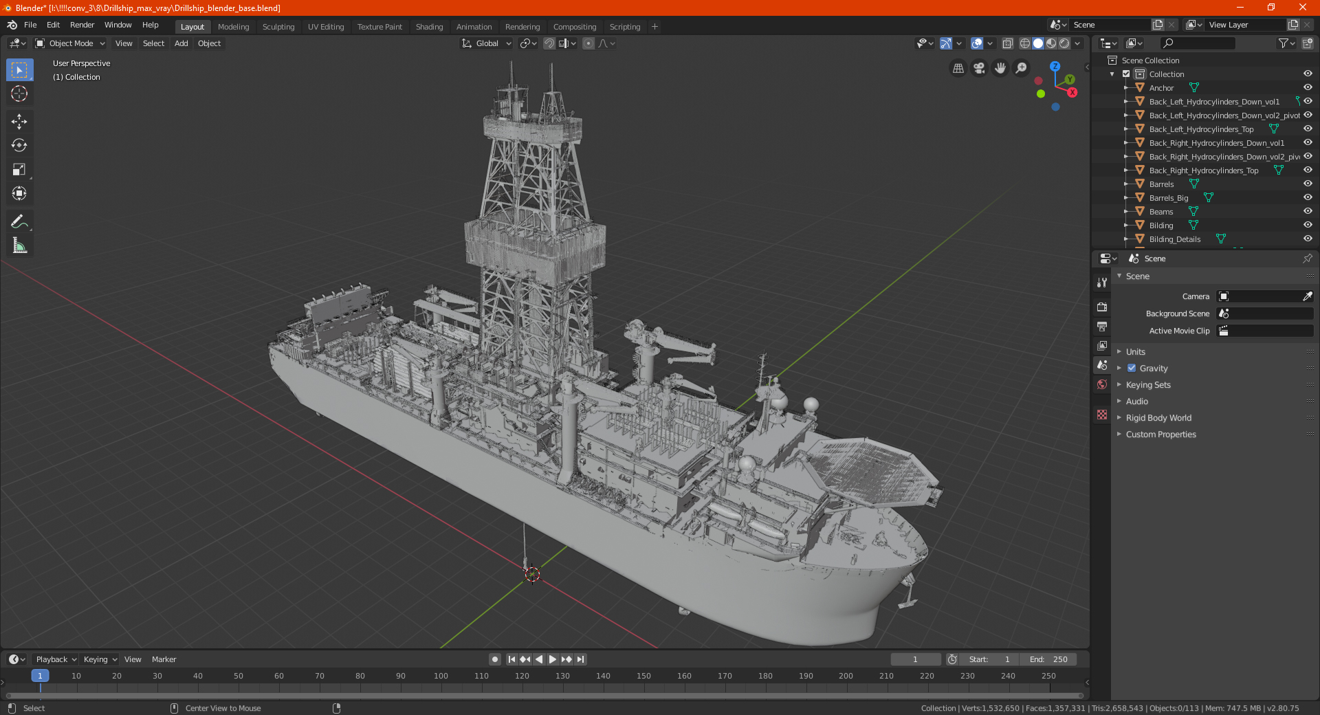 Drillship 3D model
