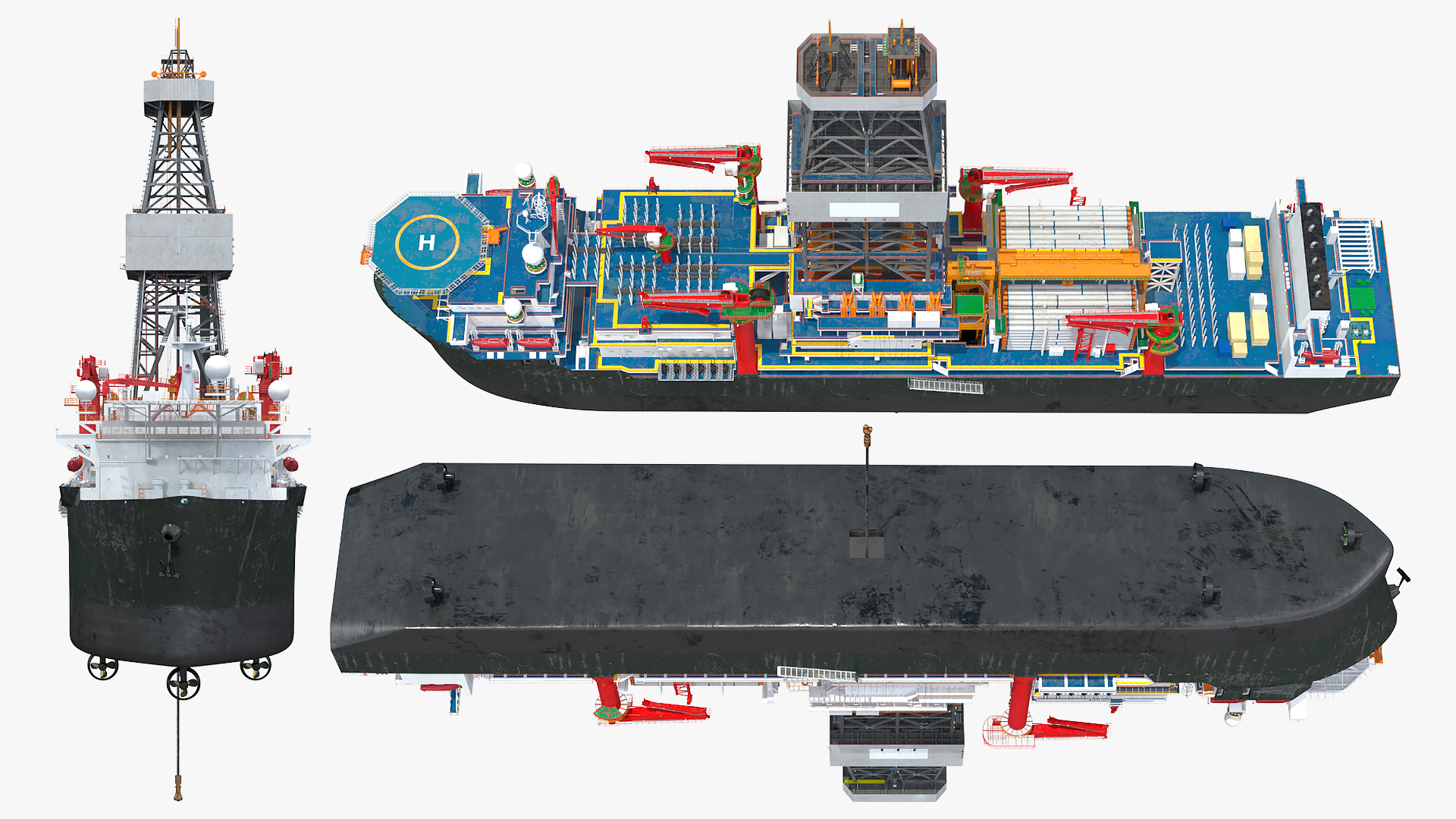 Drillship 3D model