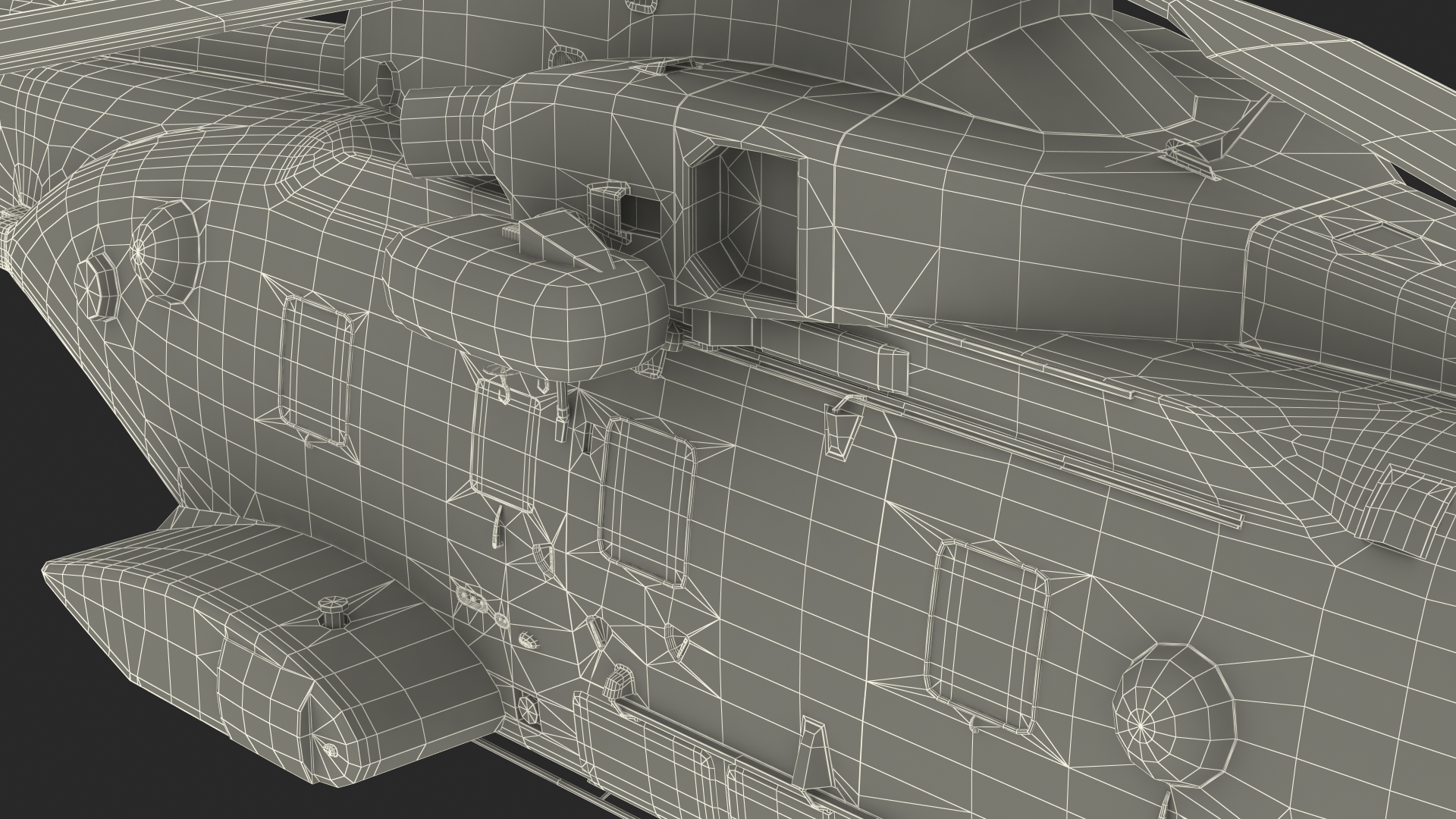 3D model Search and Rescue Helicopter Rigged